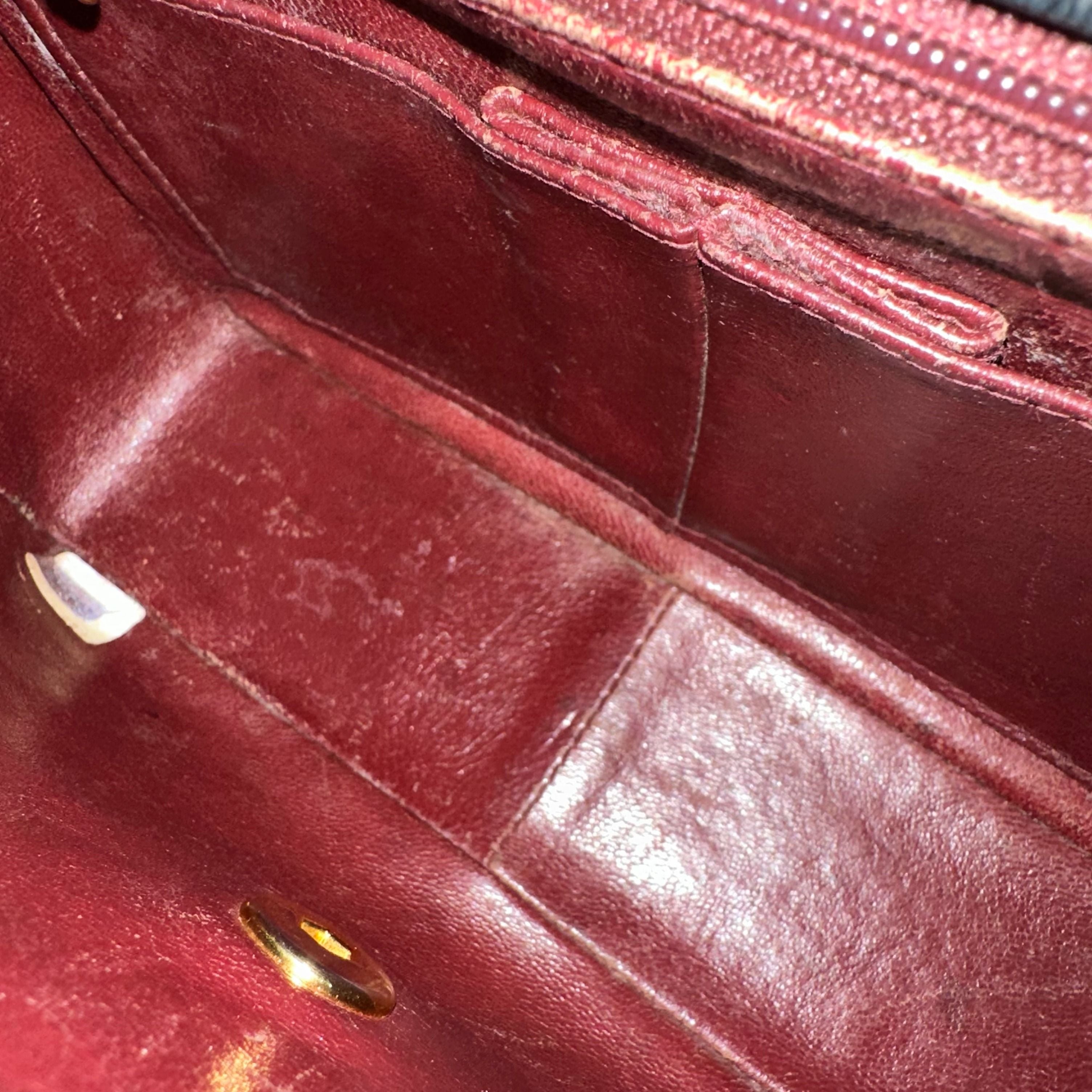 Chanel Vintage Classic Flap 20CM Mini Square Black GHW - Luxury Evermore