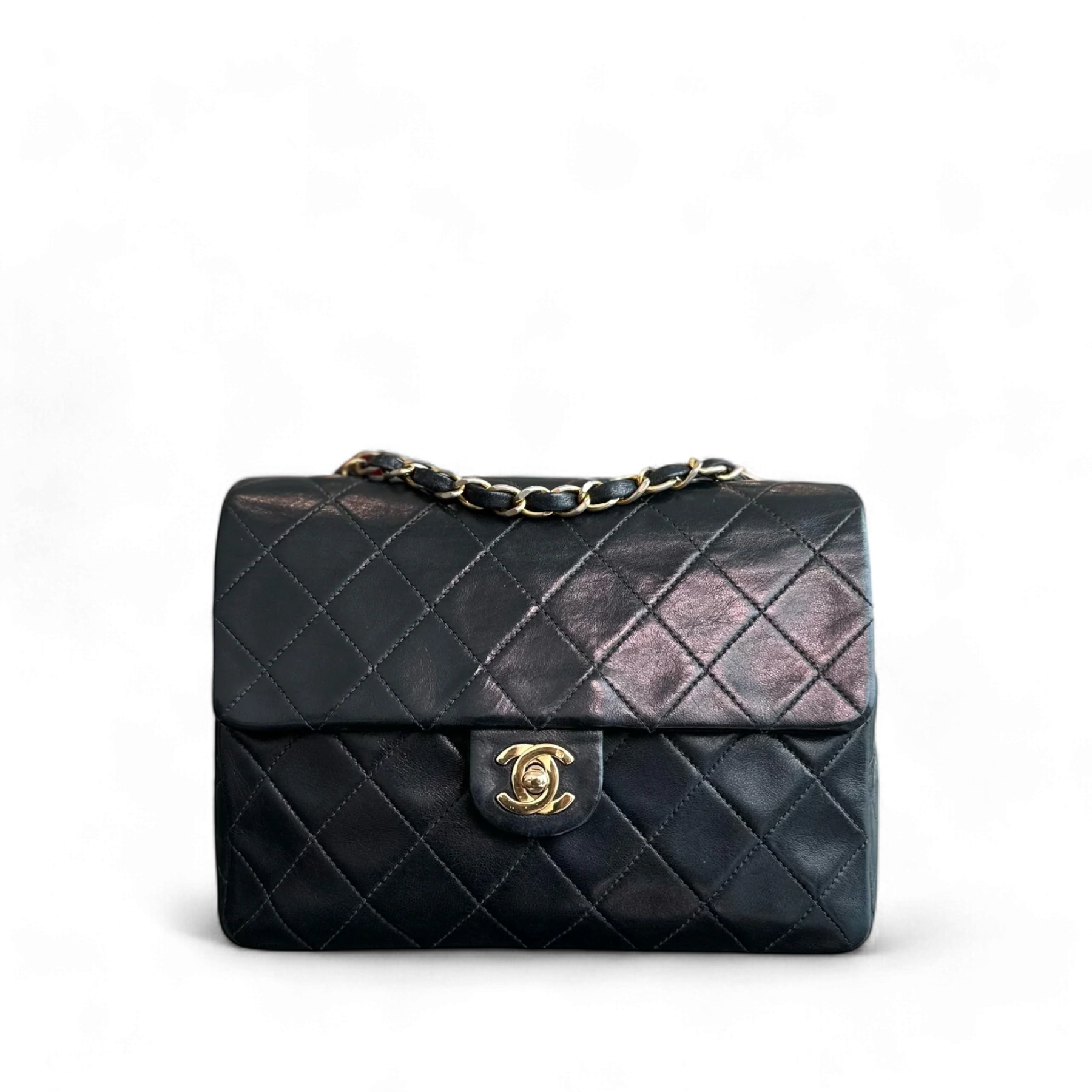 Vintage Classic Flap 20CM Mini Square Black GHW Series 2