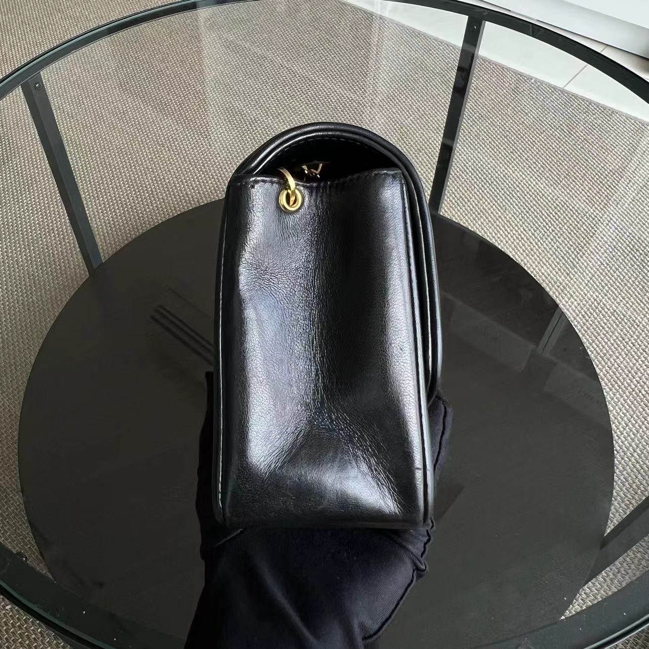 Chanel Vintage Diana Small Quilted Lambskin Black 24K Golden Hardware Series 3 - Luxury Evermore