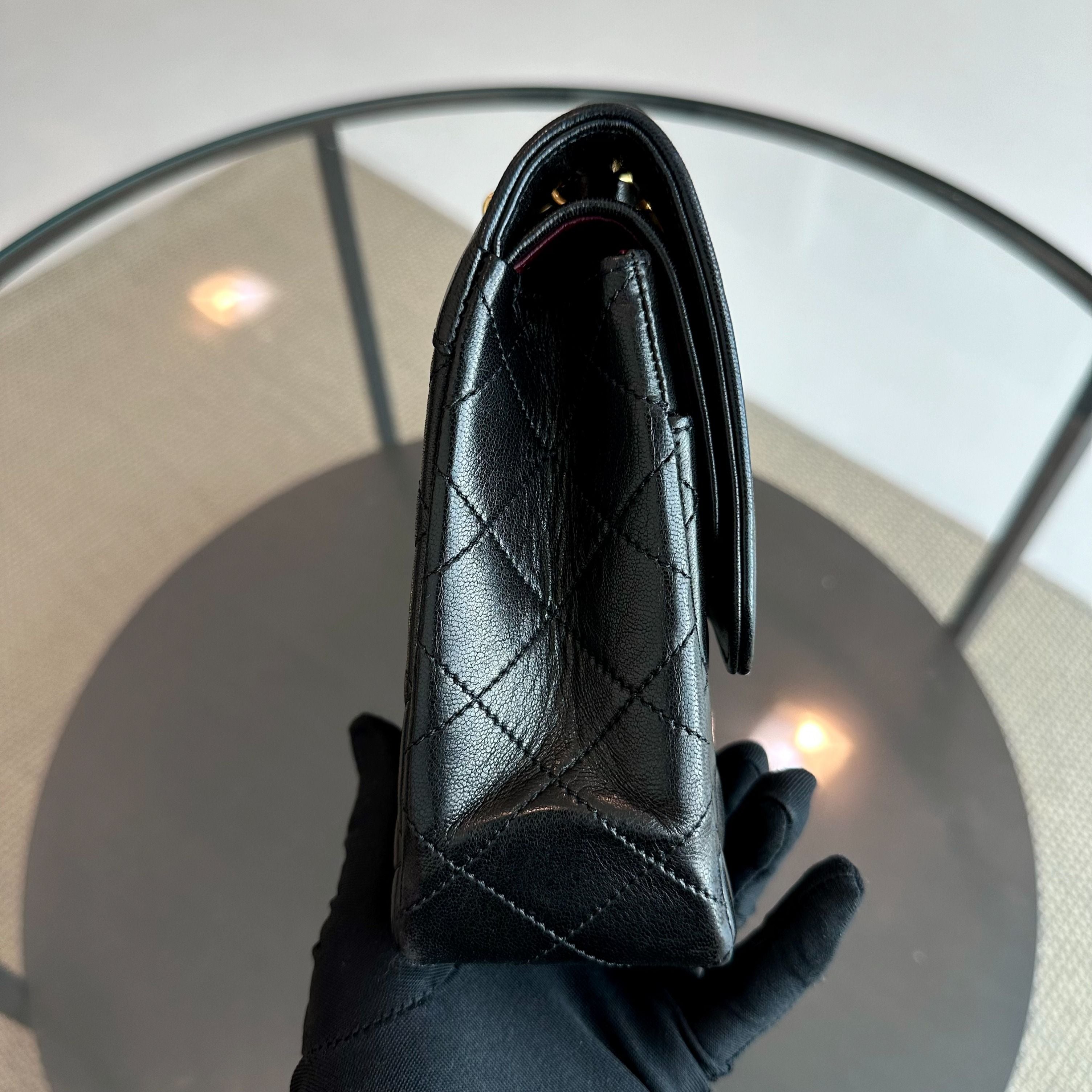 Chanel Vintage Paris CC Double Flap Quilted Calfskin Black GHW No 3 - Luxury Evermore