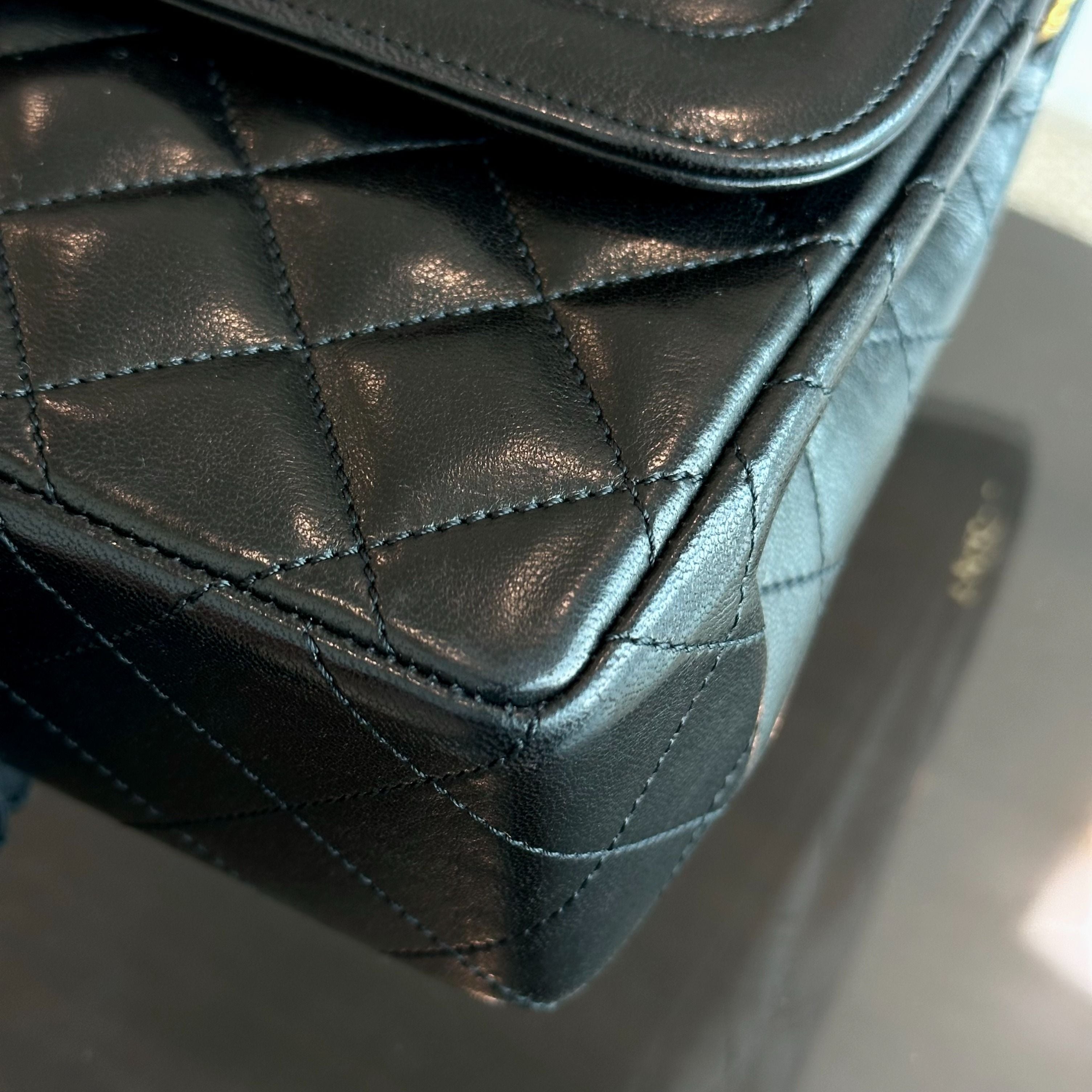 Chanel Vintage Paris CC Double Flap Quilted Calfskin Black GHW No 3 - Luxury Evermore