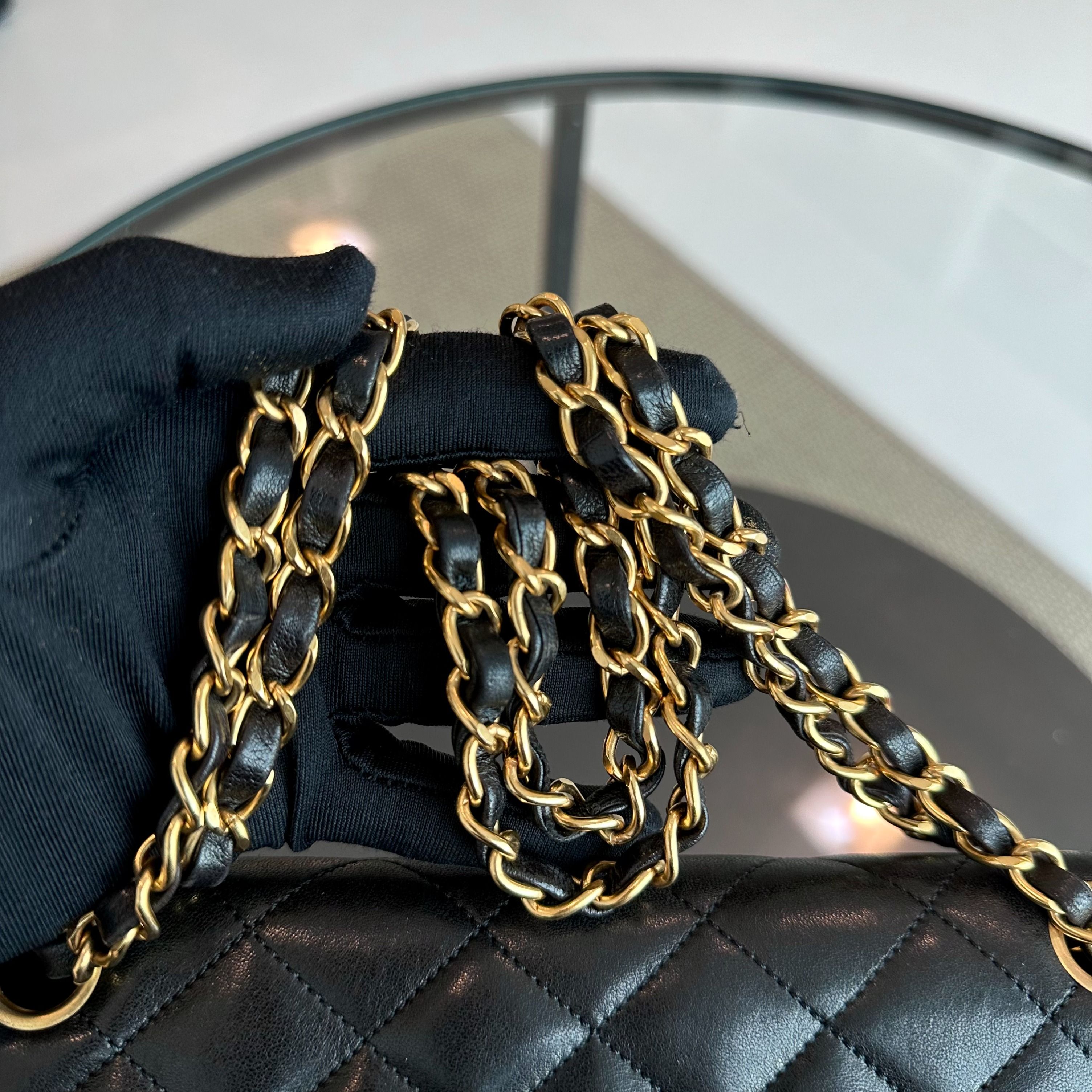 Chanel Vintage Paris CC Double Flap Quilted Calfskin Black Two Tone GHW No 3 - Luxury Evermore