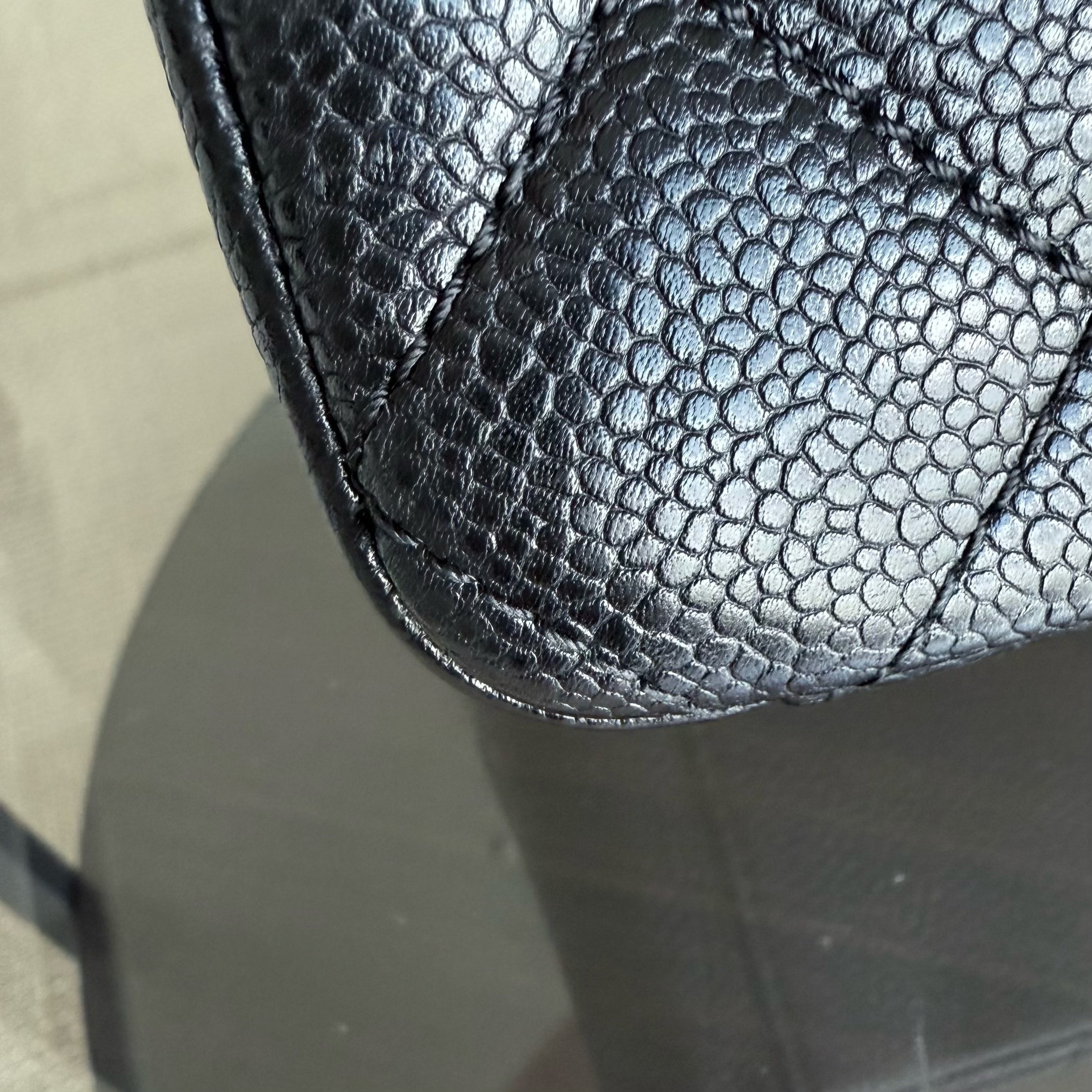 Chanel PST Petite Shopping Tote - Caviar Quilted Black Gold Hardware Series 12