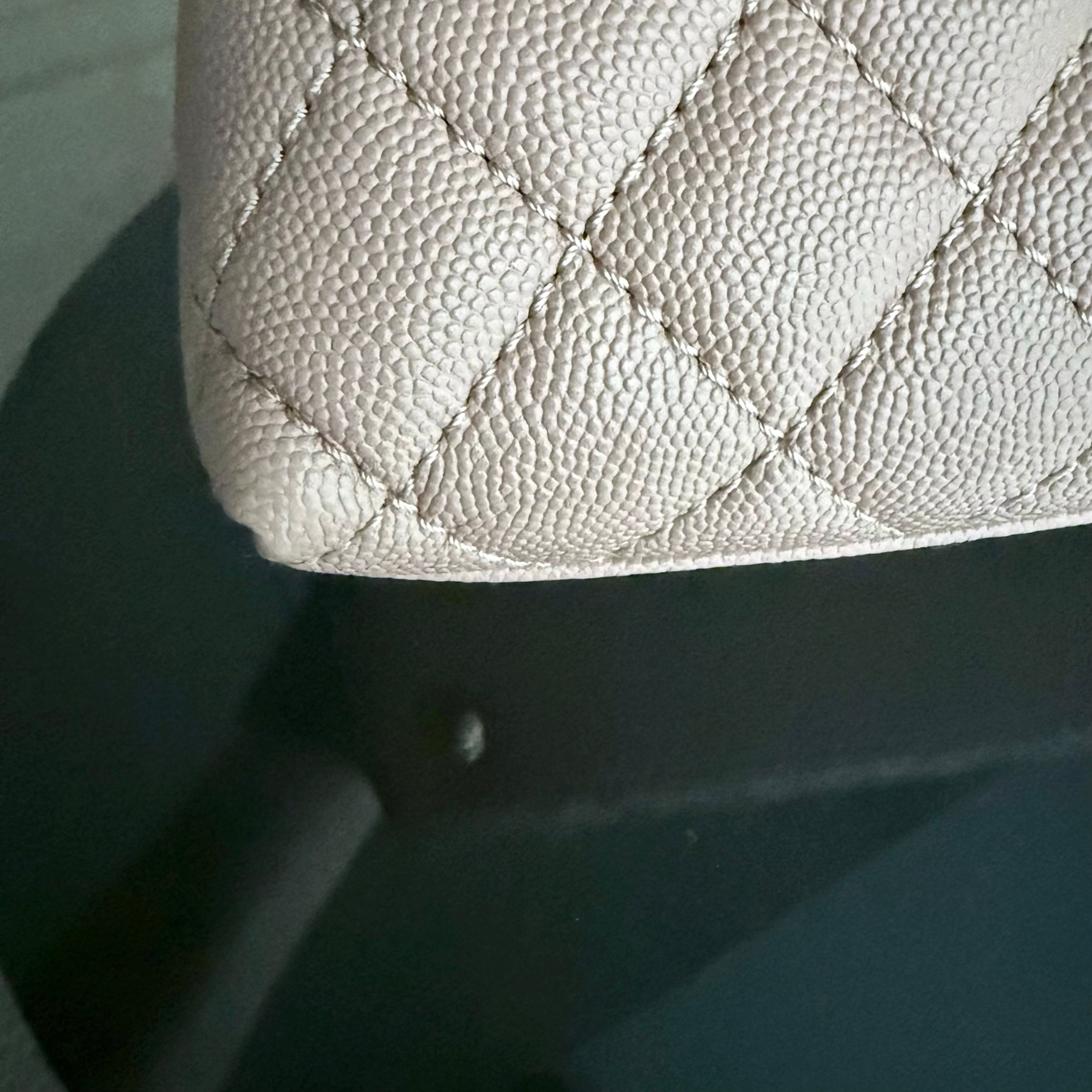 Chanel Coco Handle Small - Caviar Quilted Nude Light Beige Gold Hardware Series 25