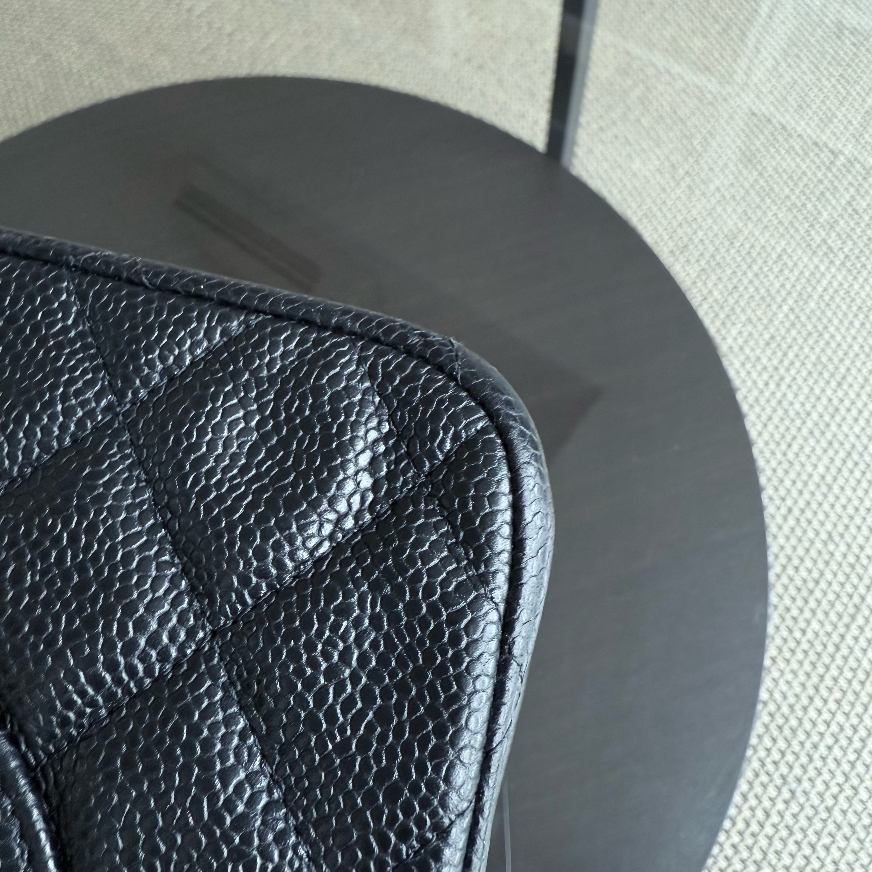Chanel Classic Flap Jumbo - Double Flap Caviar 30CM Quilted Black Silver Hardware Series 16