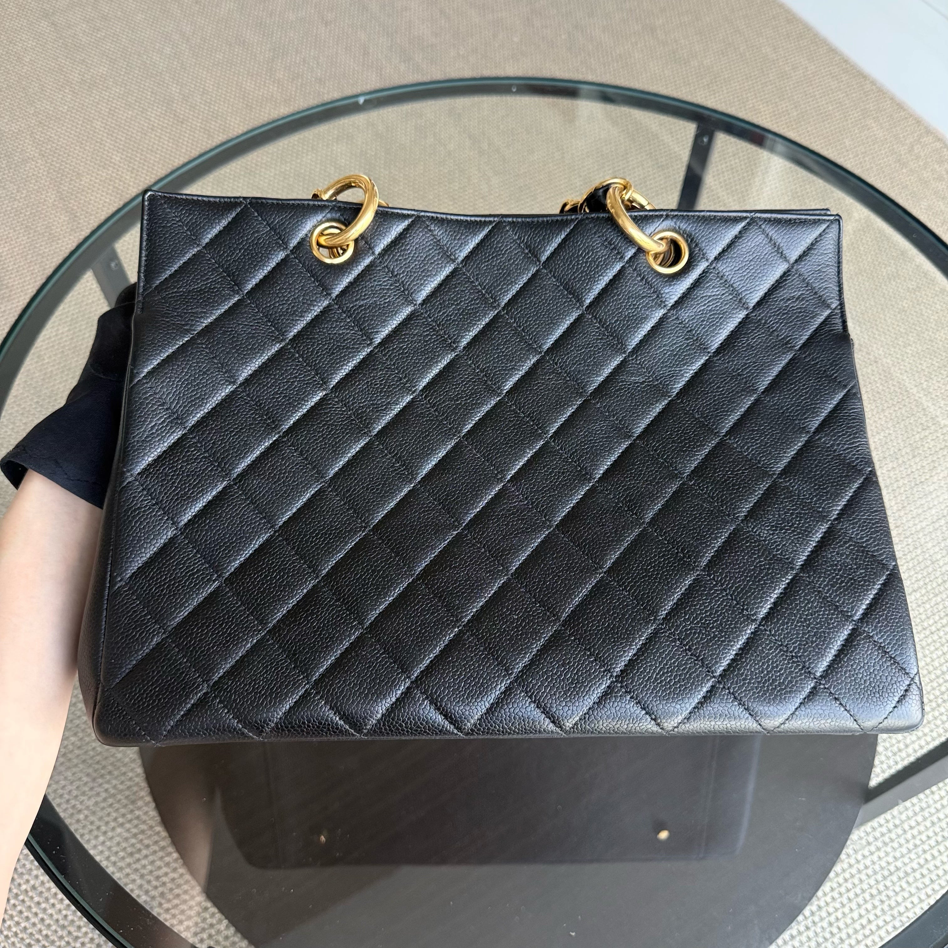 Chanel Timeless Tote - Caviar Quilted Grained Calfskin Black Gold Hardware Series 4