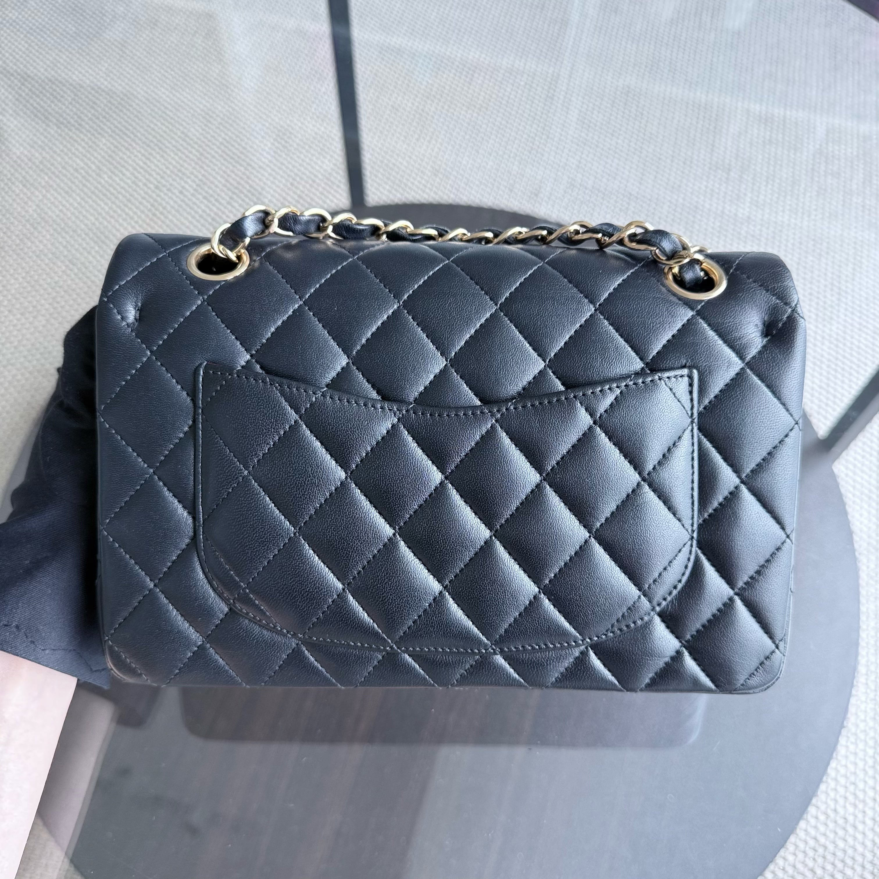 Chanel Classic Flap Small - 23CM Quilted Lambskin Black Gold Hardware Series 30