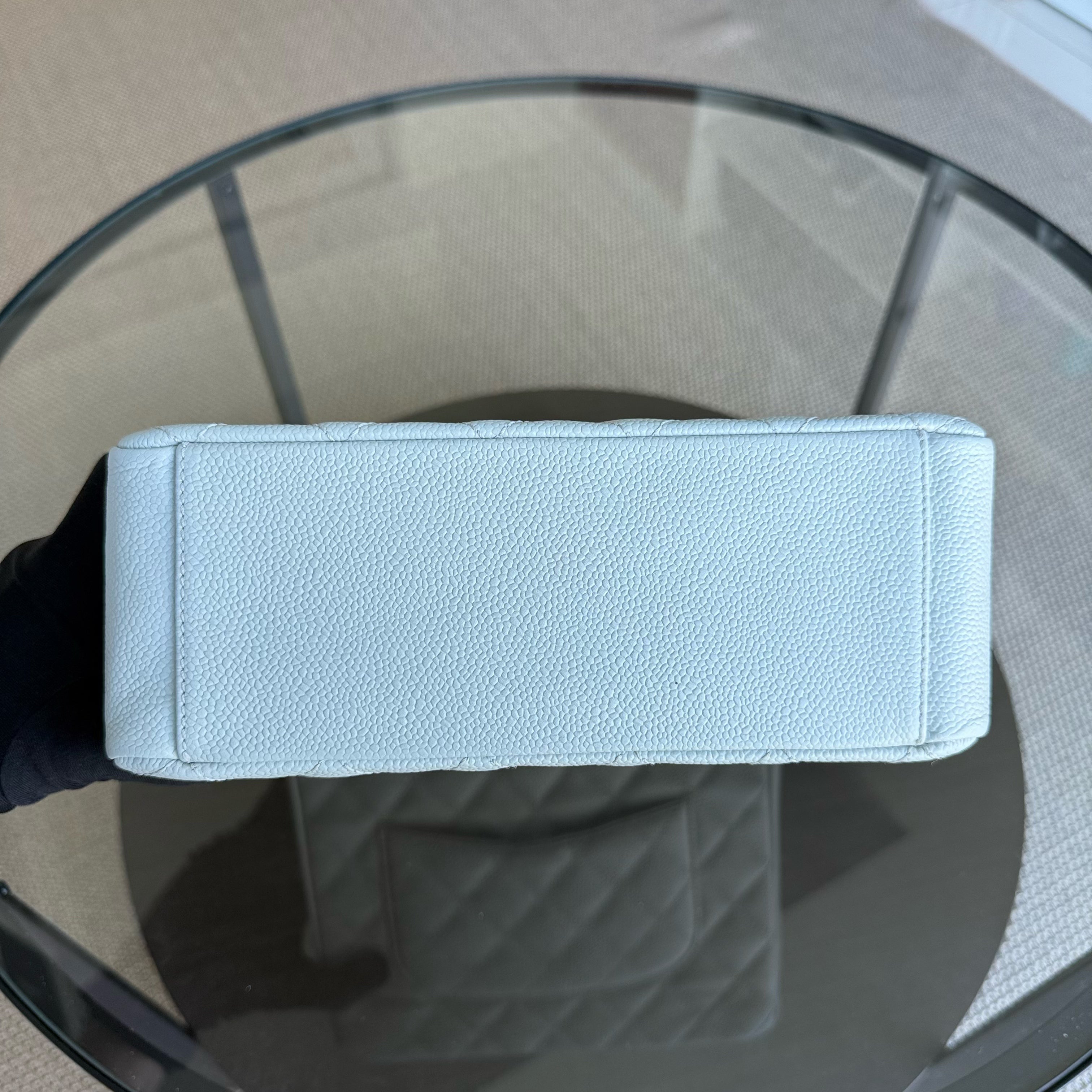 Chanel PST Petite Shopping Tote - Caviar Quilted Light Mint Cyan Silver Hardware