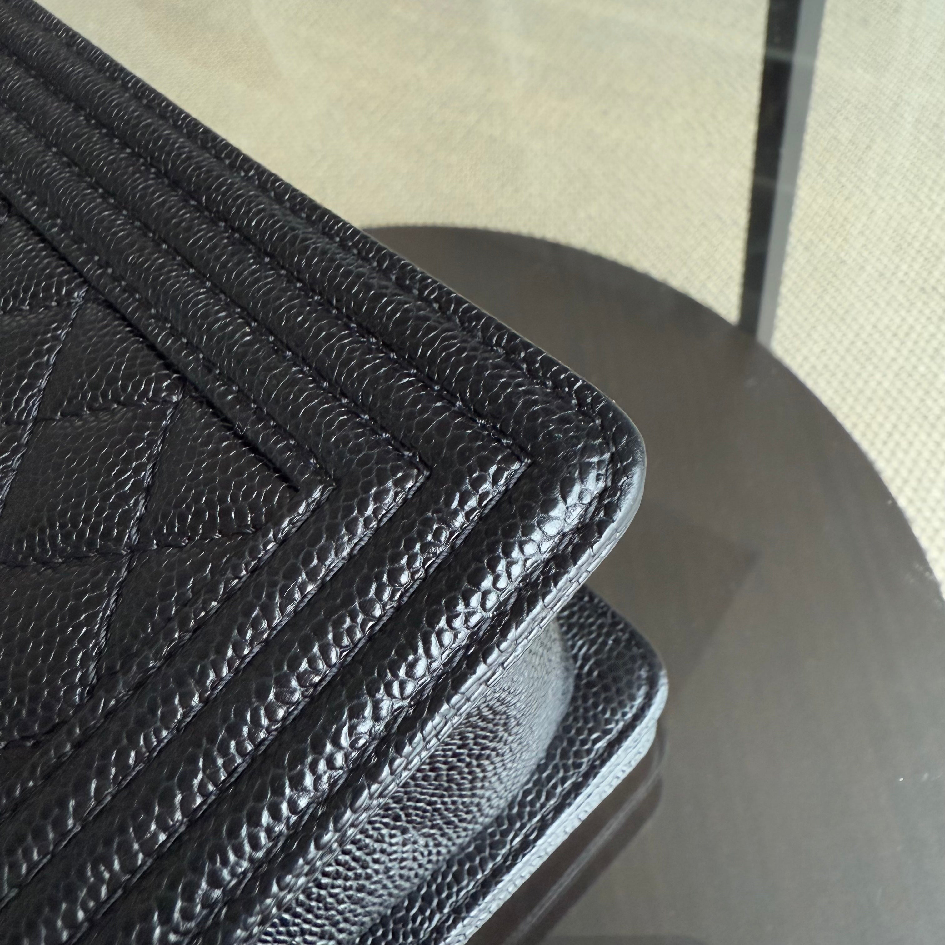 Chanel Boy Medium - Caviar 25CM Quilted Black Ruthenium Gold Hardware Series 20