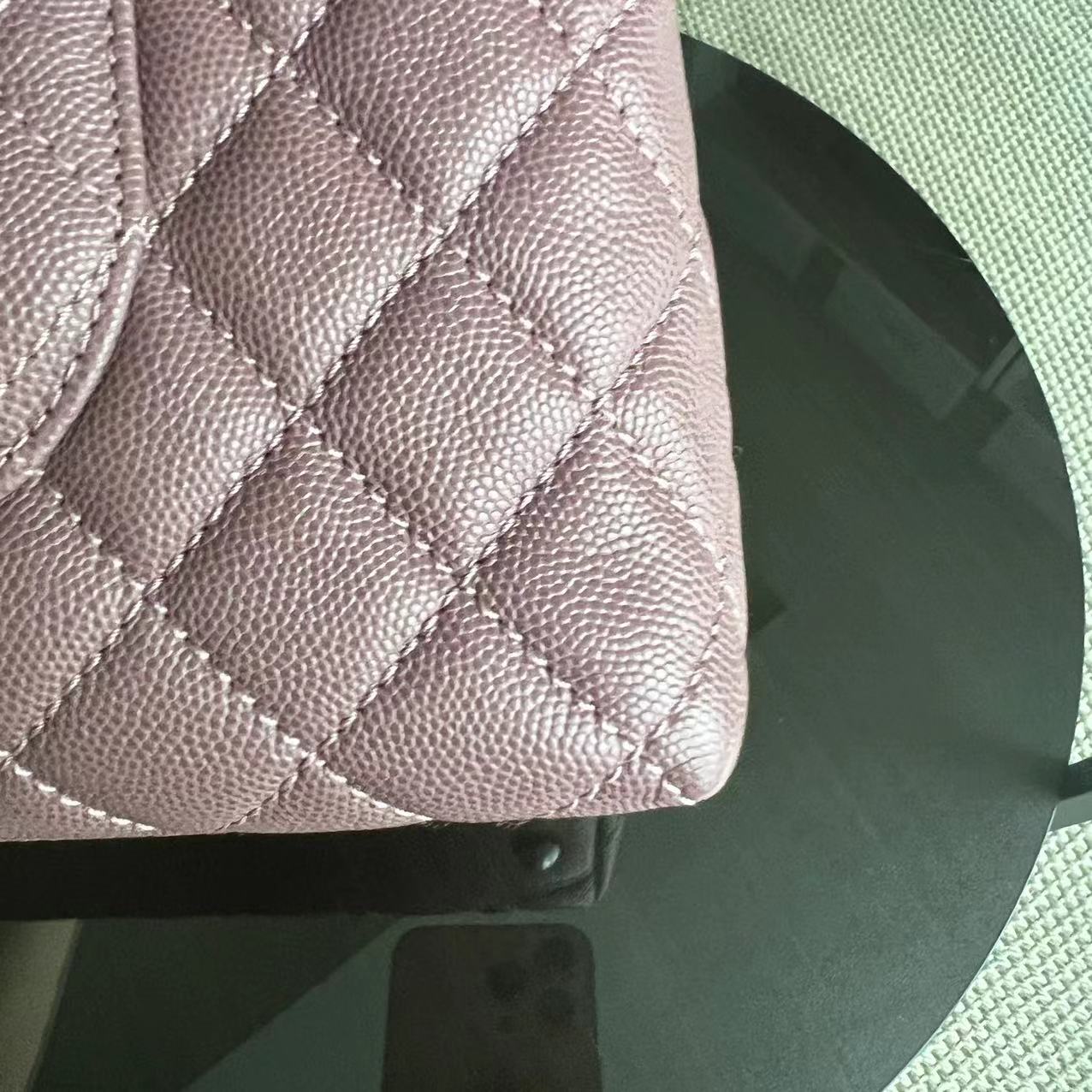 Chanel Coco Handle - Medium Pink Lizard Handle Silver Hardware Series 23