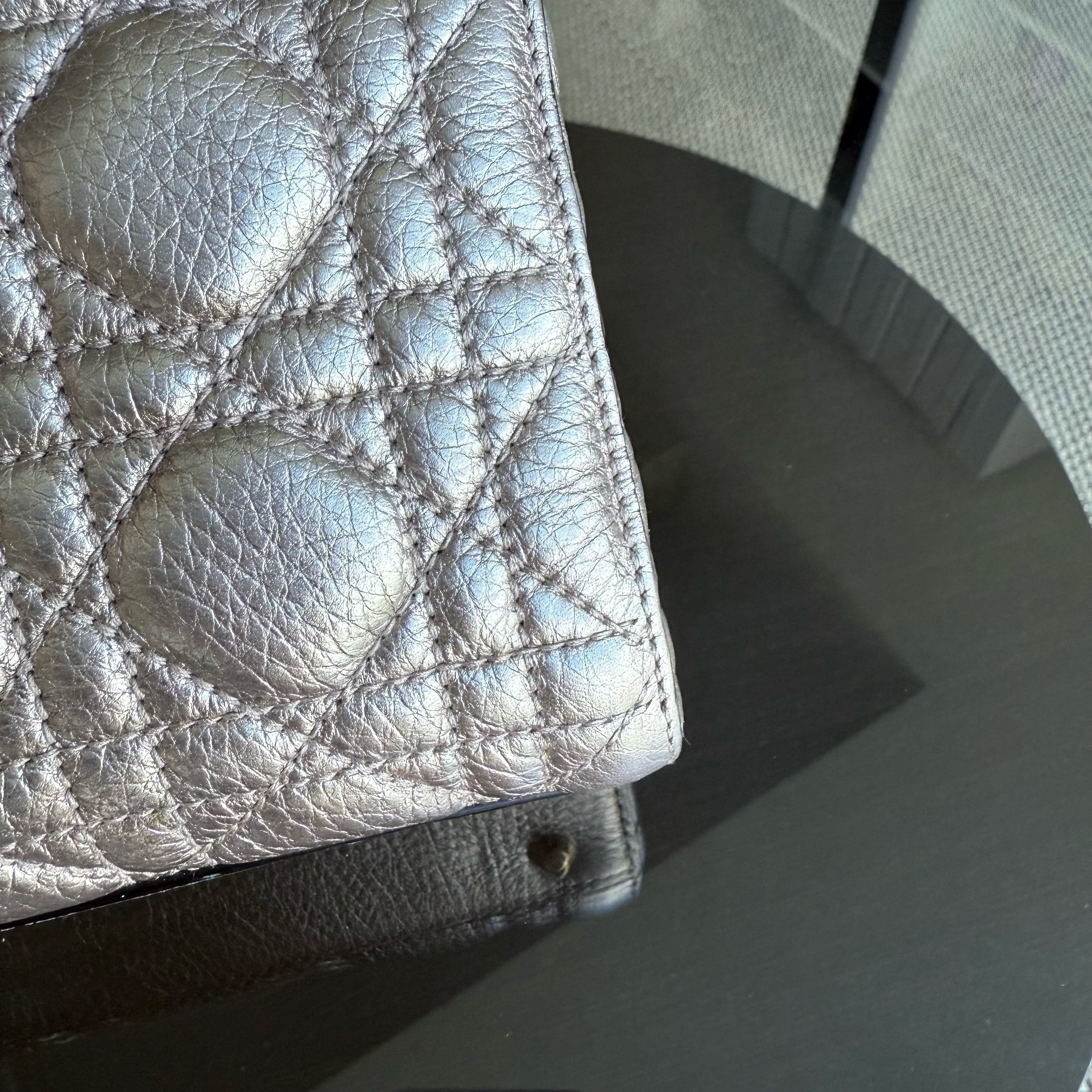 Dior Lady Mini - Cannage Calfskin Metallic Rose Gold Hardware
