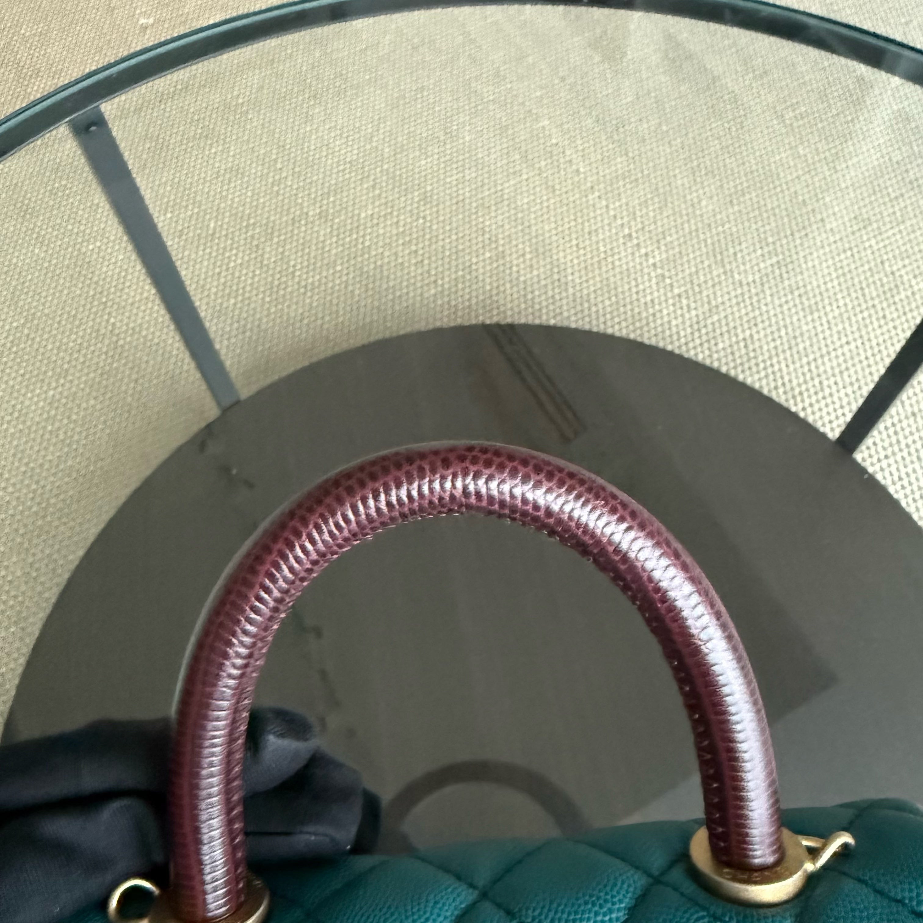 Chanel Coco Handle Small - Caviar Quilted Blue Gold Hardware Series 28