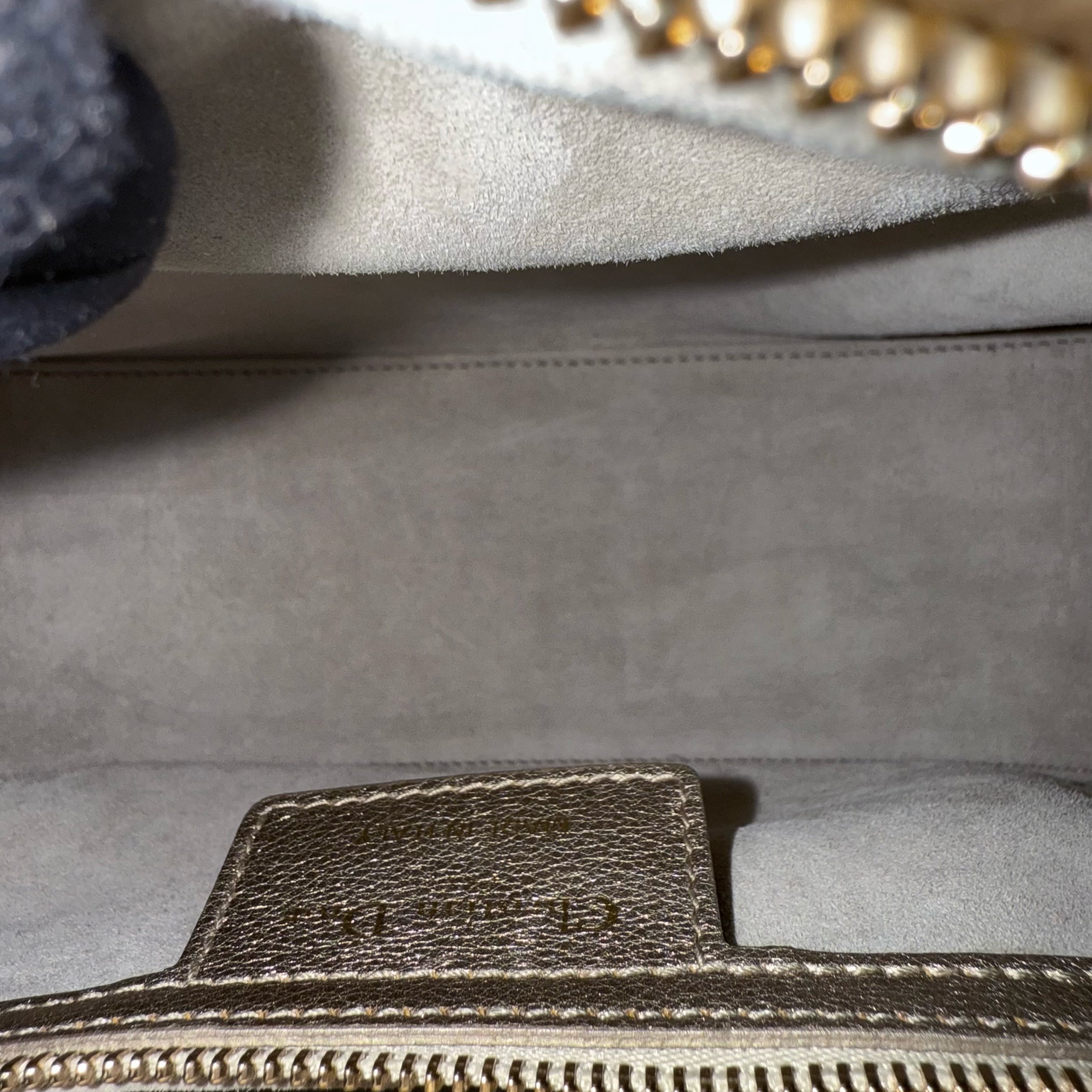 Dior Lady Medium - Cannage Gold Calfskin Gold Hardware No Strap