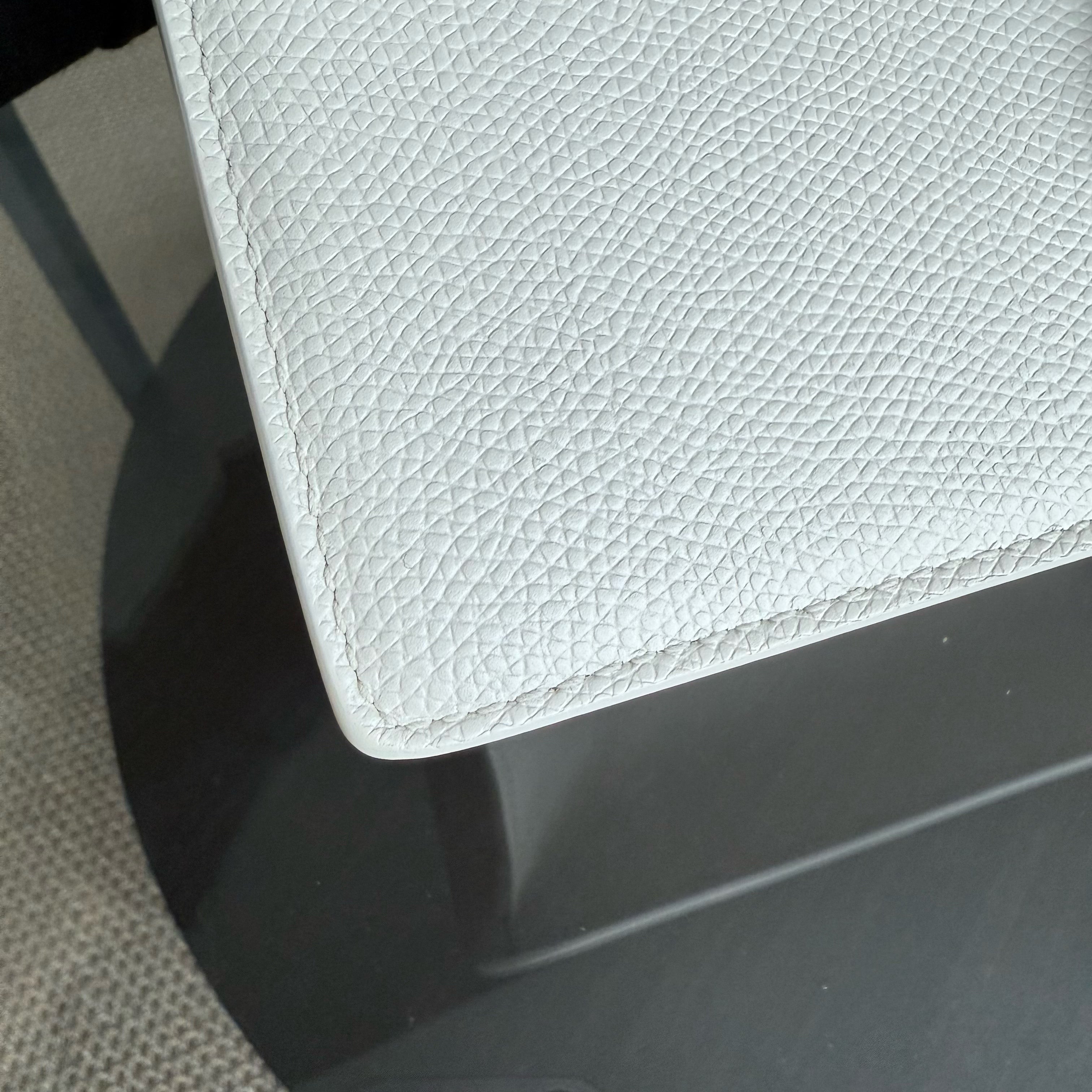 Dior 30 Montaigne - Grained Calfskin White Silver Hardware