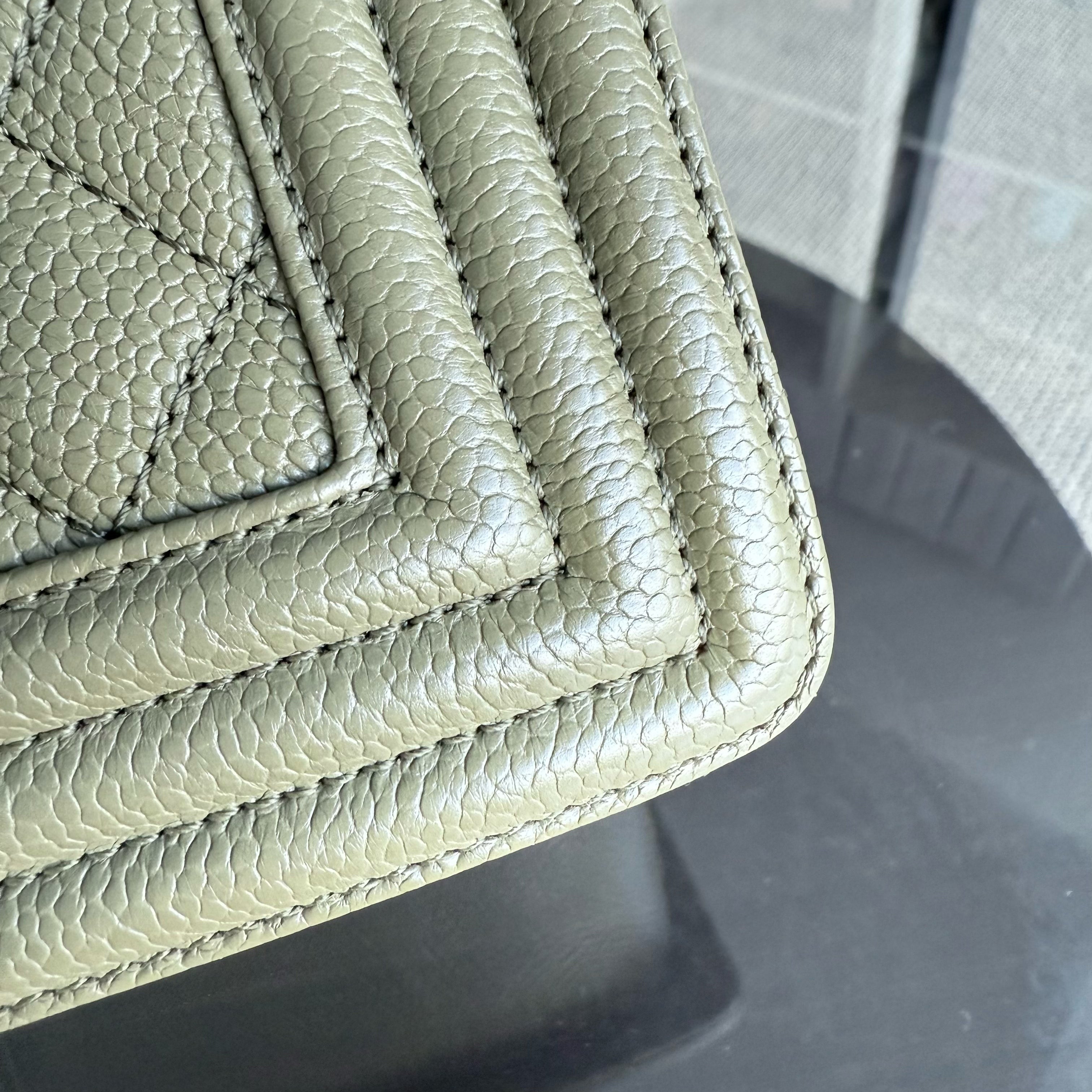 Chanel Boy Medium - Caviar 25CM Quilted Green Gold Hardware