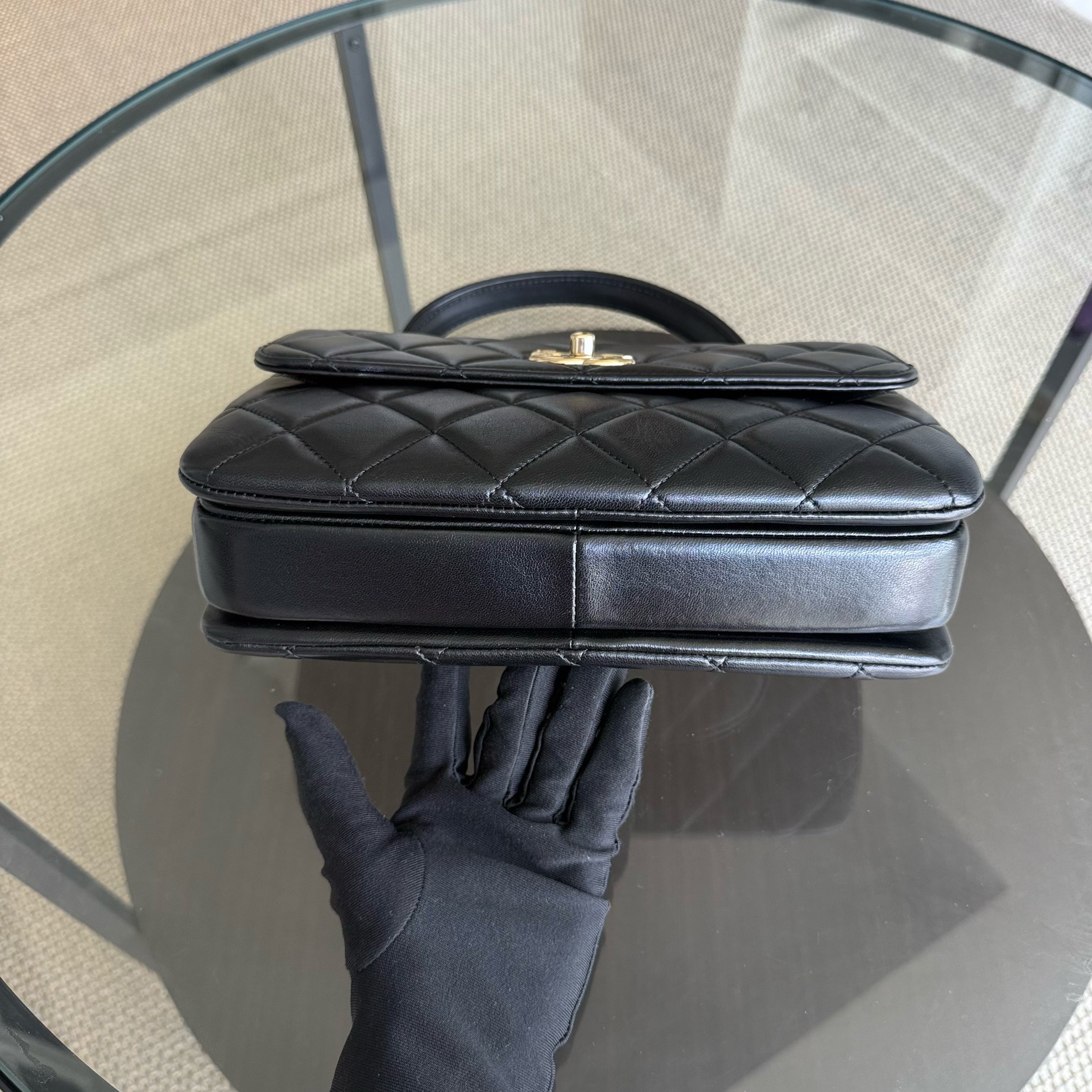 Chanel Trendy CC Small - Quilted Lambskin Black Gold Hardware Series 23