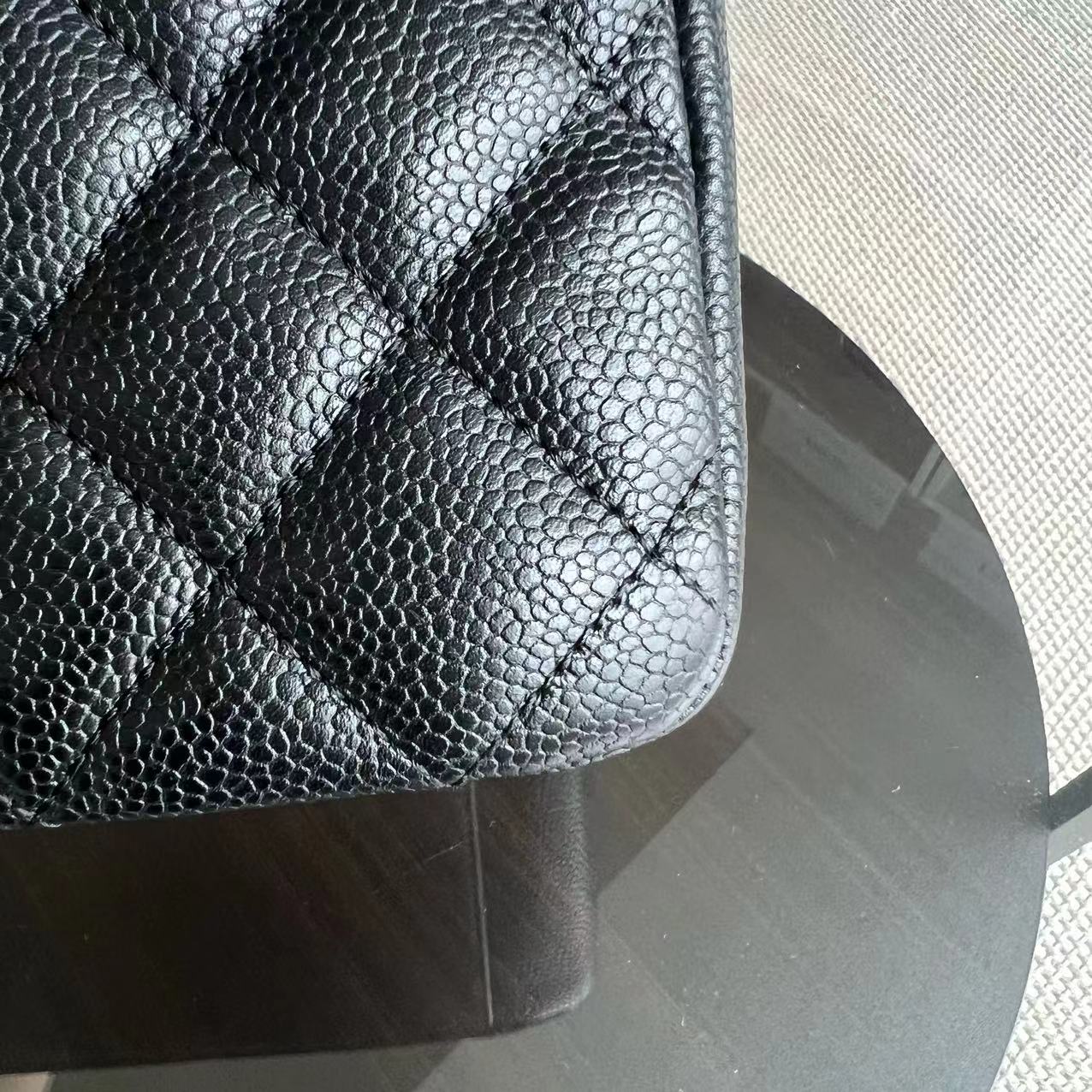 Caviar GST Grand Shopping Tote Quilted Black Golden Hardware Series 12