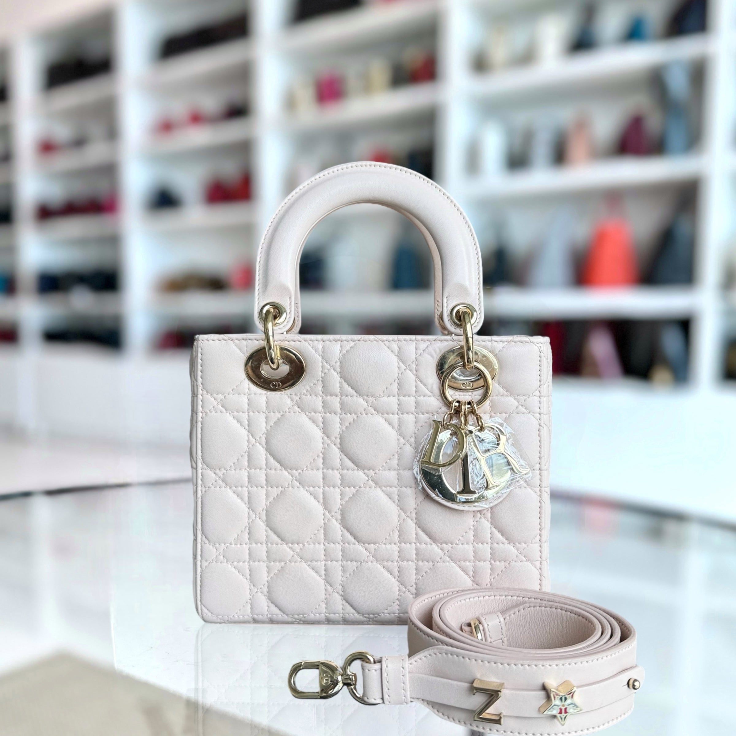 Dior Lady Small ABC - Cannage Lambskin MyABC Light Pink Gold Hardware