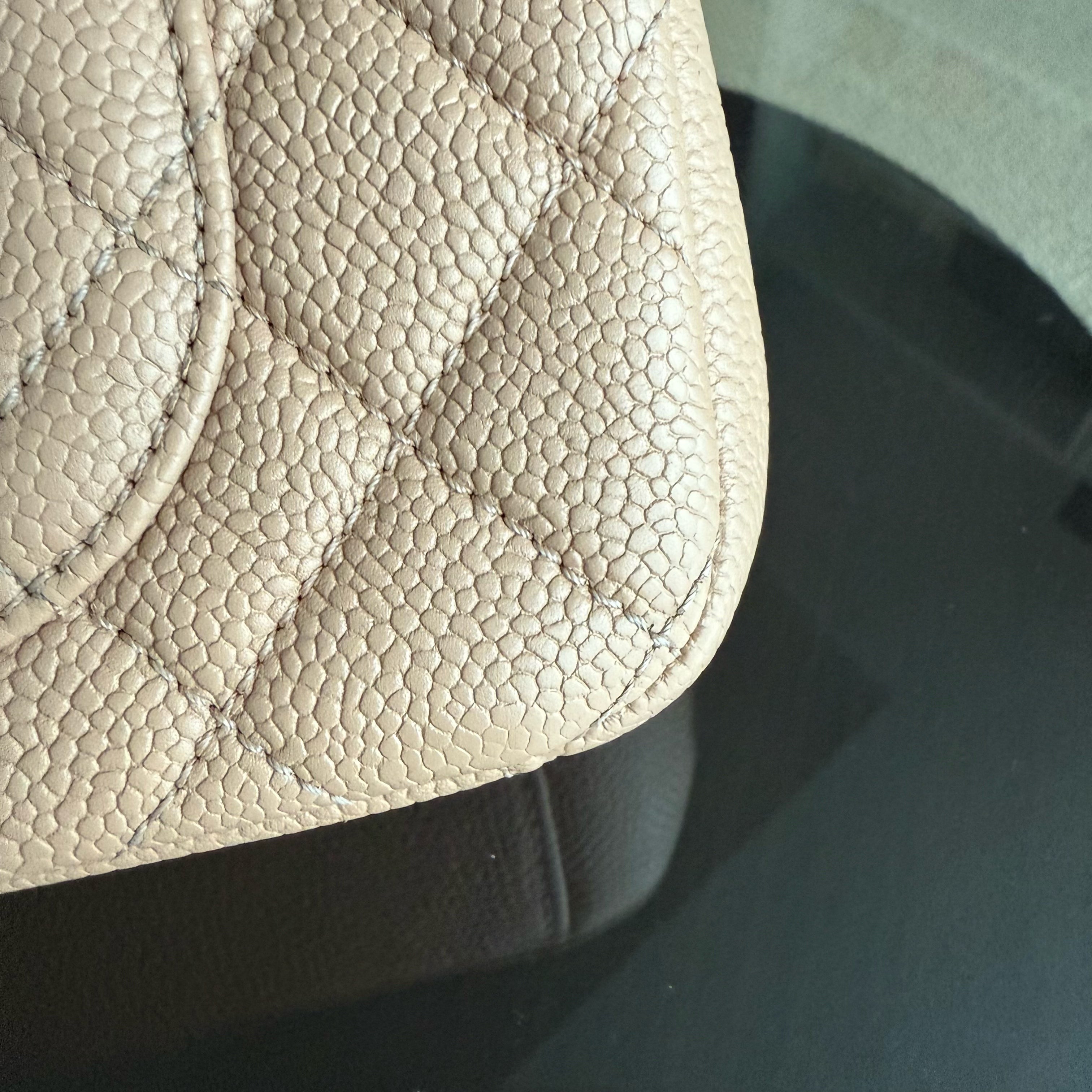Chanel Filigree Flap Small - Caviar Quilted Black Beige Gold Hardware Series 24