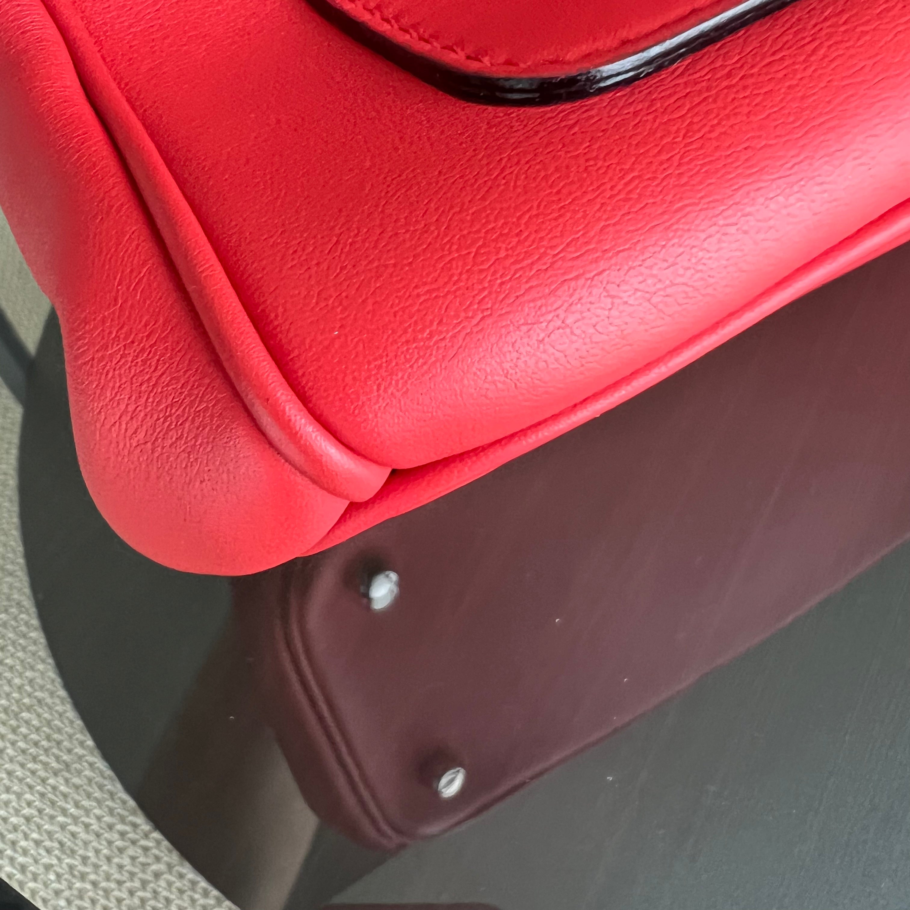 Dior Be Dior Medium Smooth Calfskin Red Hot Pink Silver Hardware - Luxury Evermore