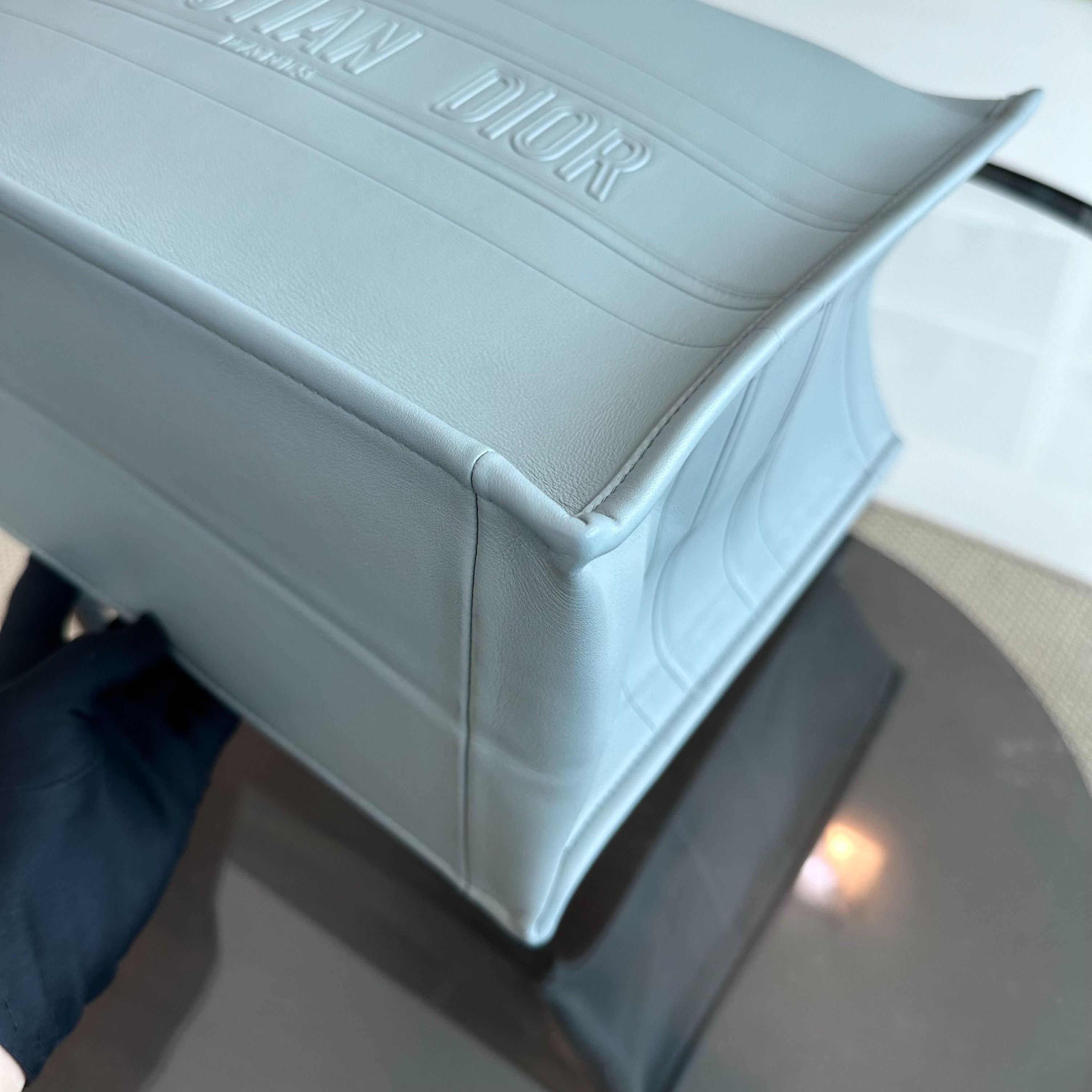 Dior Book Tote Medium 36CM Calfskin Grey Bag - Luxury Evermore
