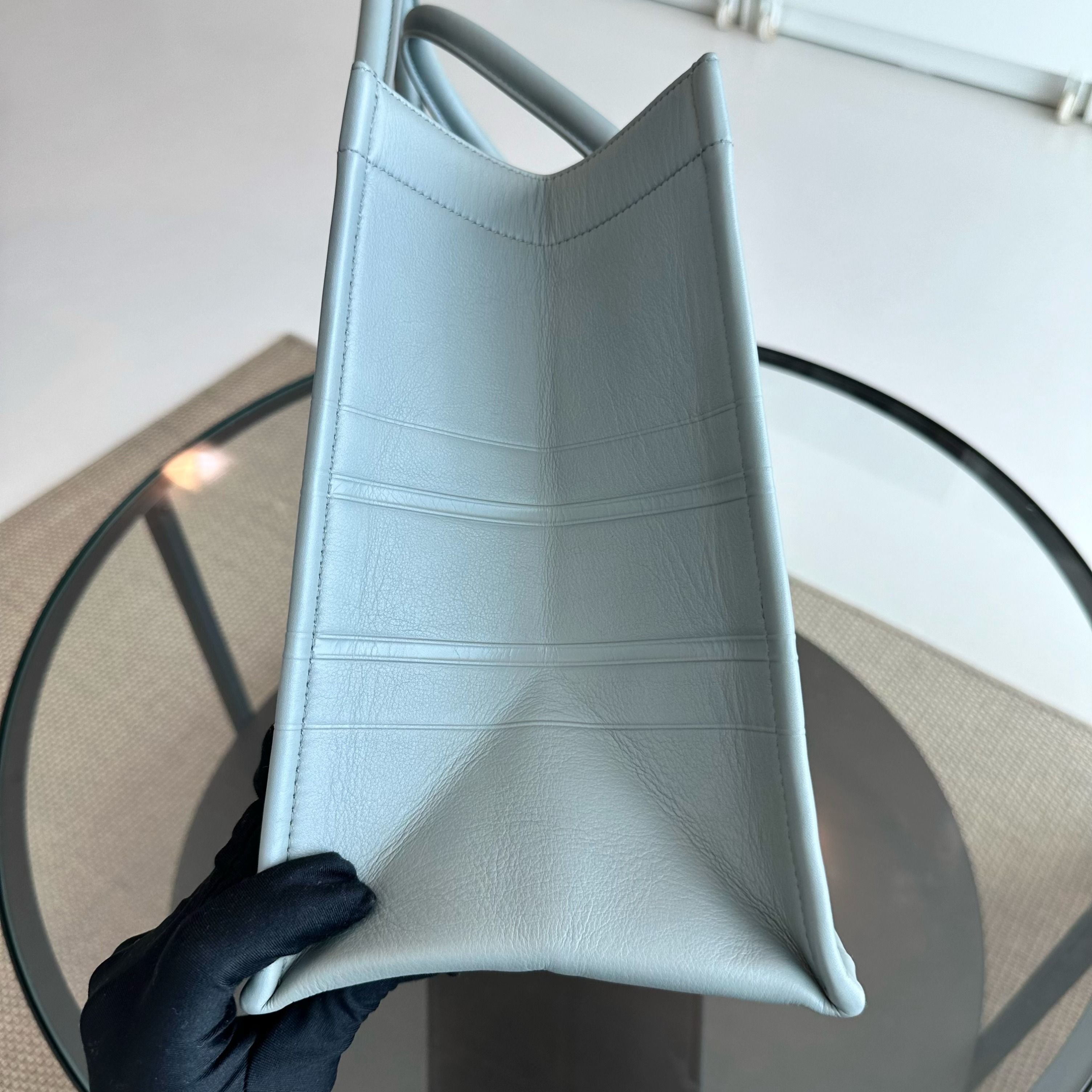Dior Book Tote Medium 36CM Calfskin Grey Bag - Luxury Evermore