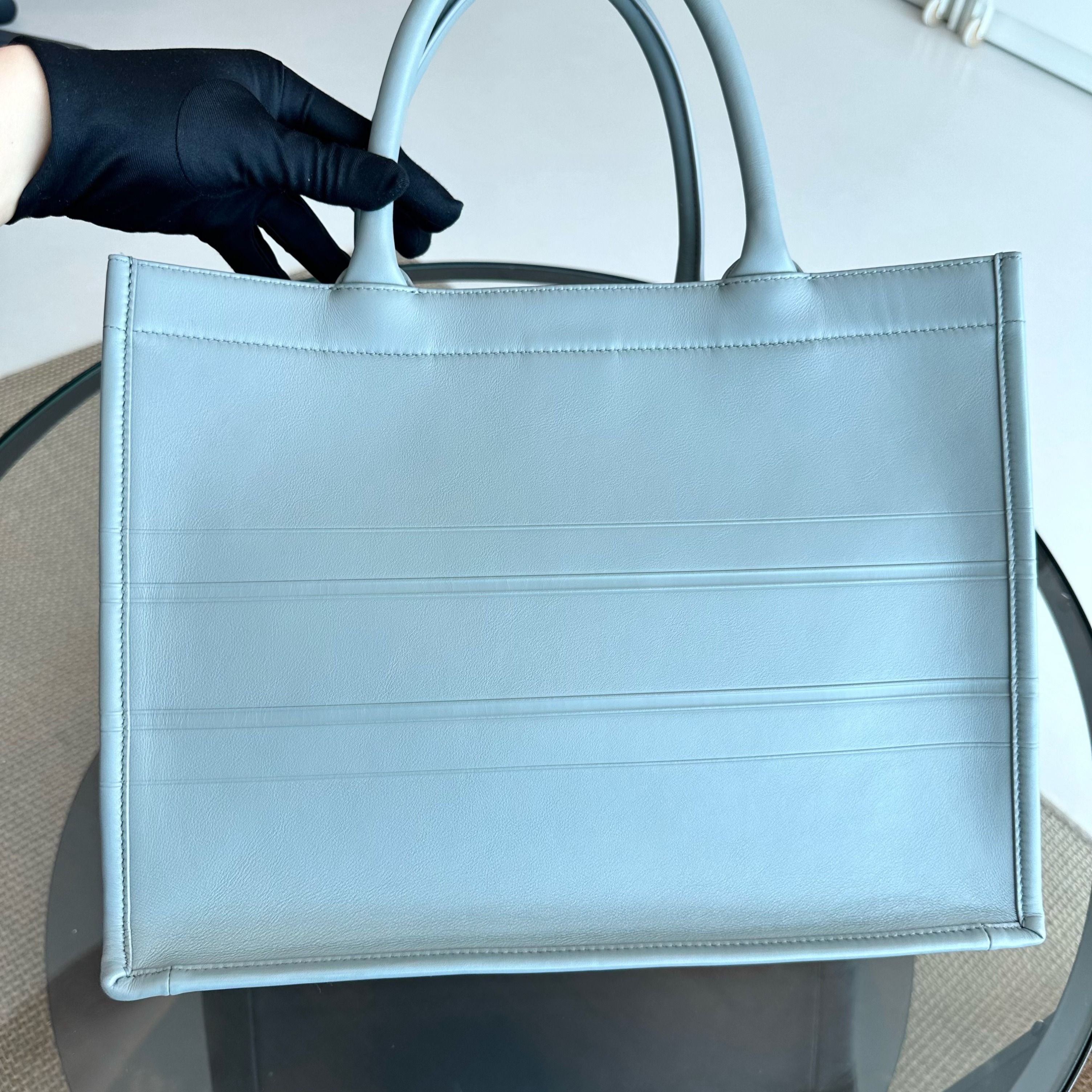 Dior Book Tote Medium 36CM Calfskin Grey Bag - Luxury Evermore