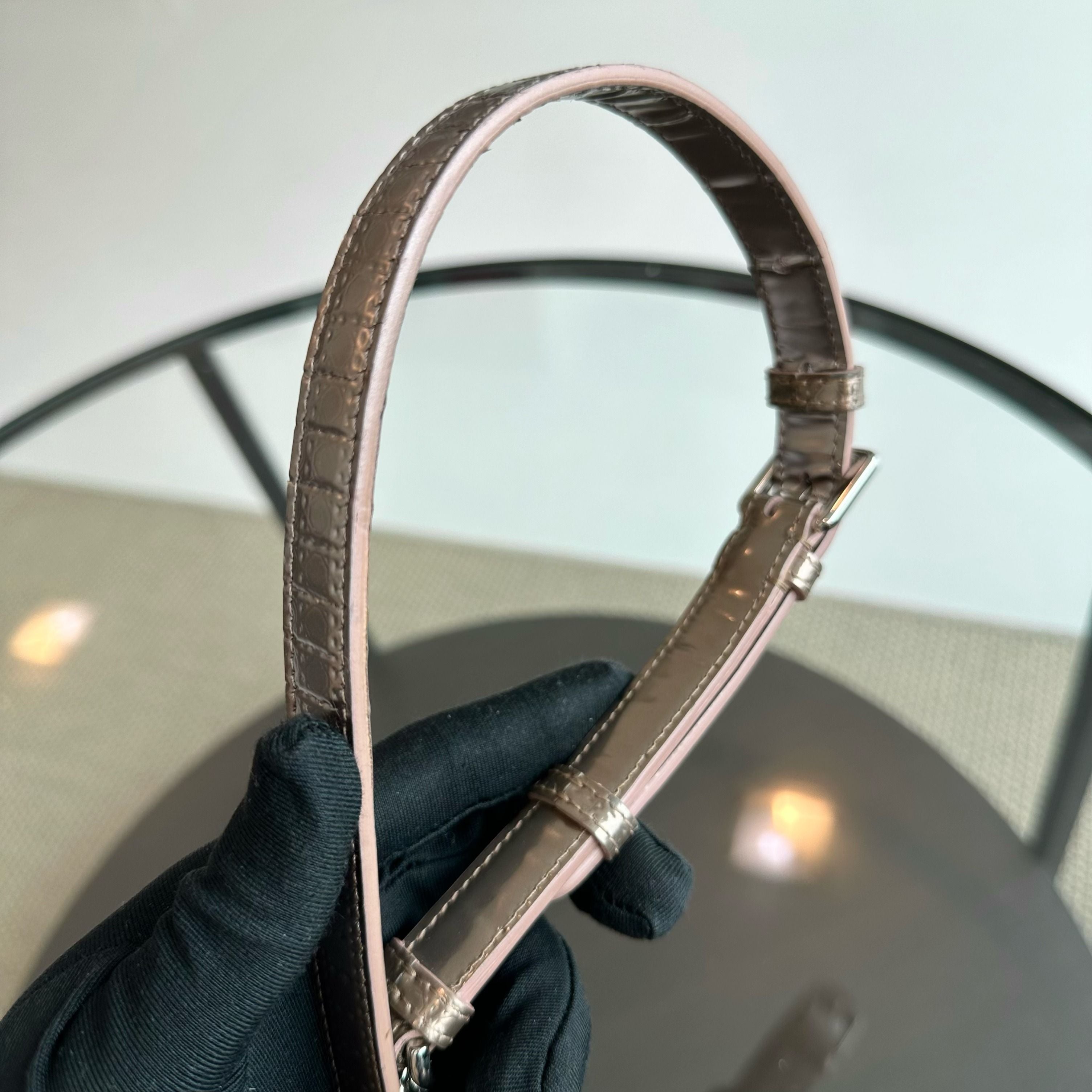 Dior Diorama Small Metallic Ama Micro-Cannage Pink SHW - Luxury Evermore