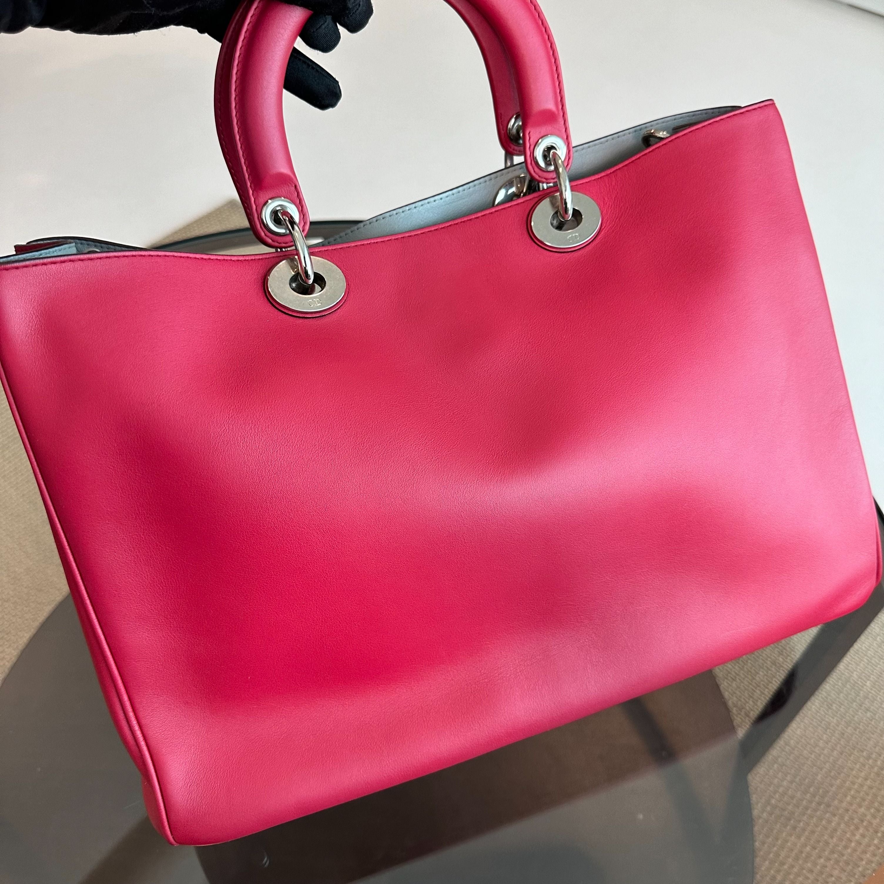 Dior Diorissimo Large Smooth Calfskin Pink SHW - Luxury Evermore
