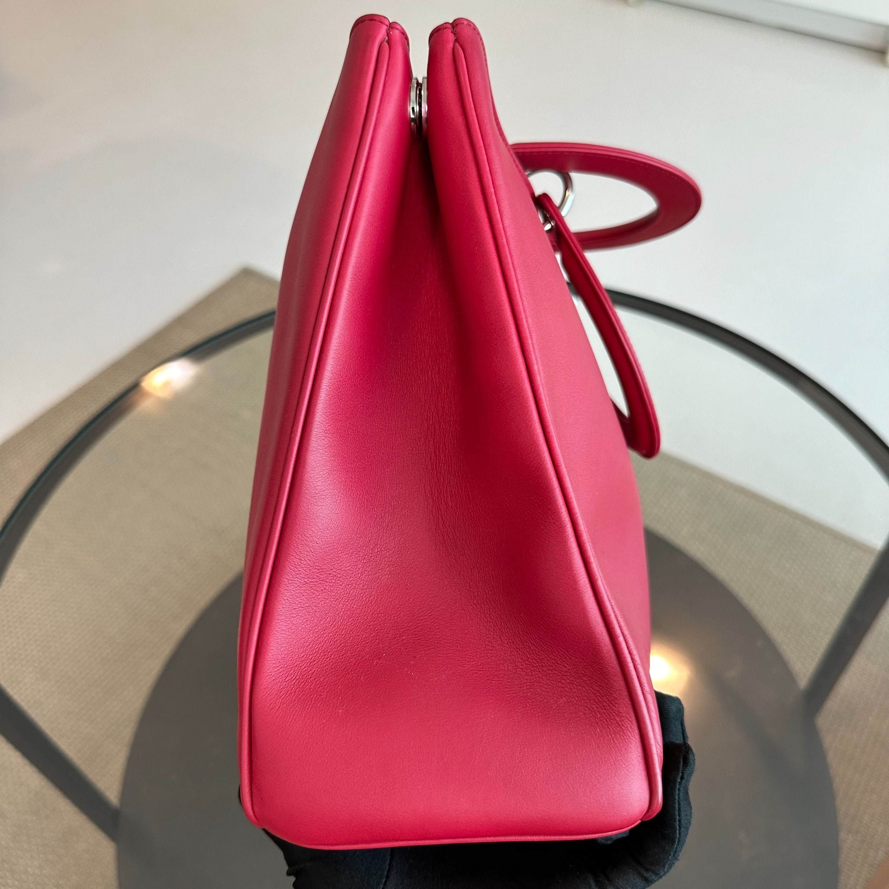 Dior Diorissimo Large Smooth Calfskin Pink SHW - Luxury Evermore
