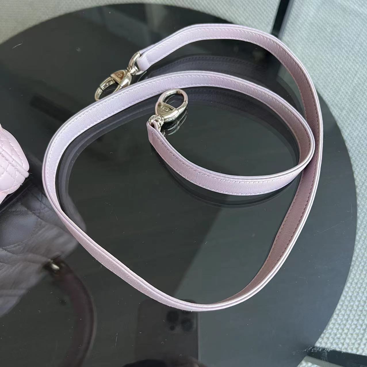 Dior Lady Medium Cannage Lambskin Iridescent Sakura Pink Golden Hardware - Luxury Evermore
