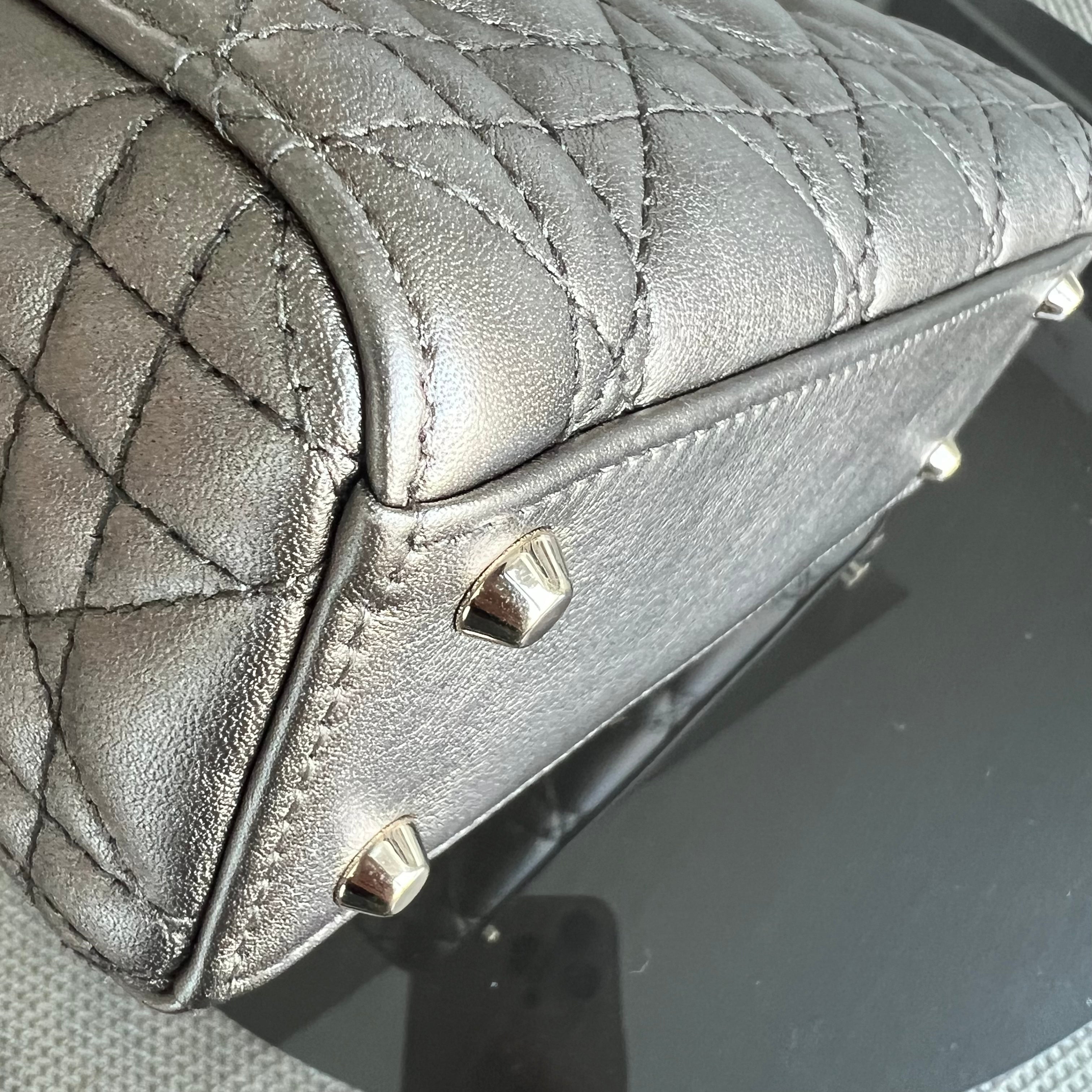 Dior Lady Mini Calfskin Cannage Bronze Metallic Golden Hardware Chain Strap - Luxury Evermore