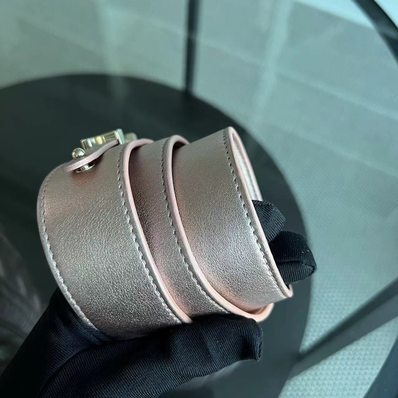 Dior Lady Small ABC MyABC Cannage Lambskin Iridescent Light Pink Golden Hardware - Luxury Evermore