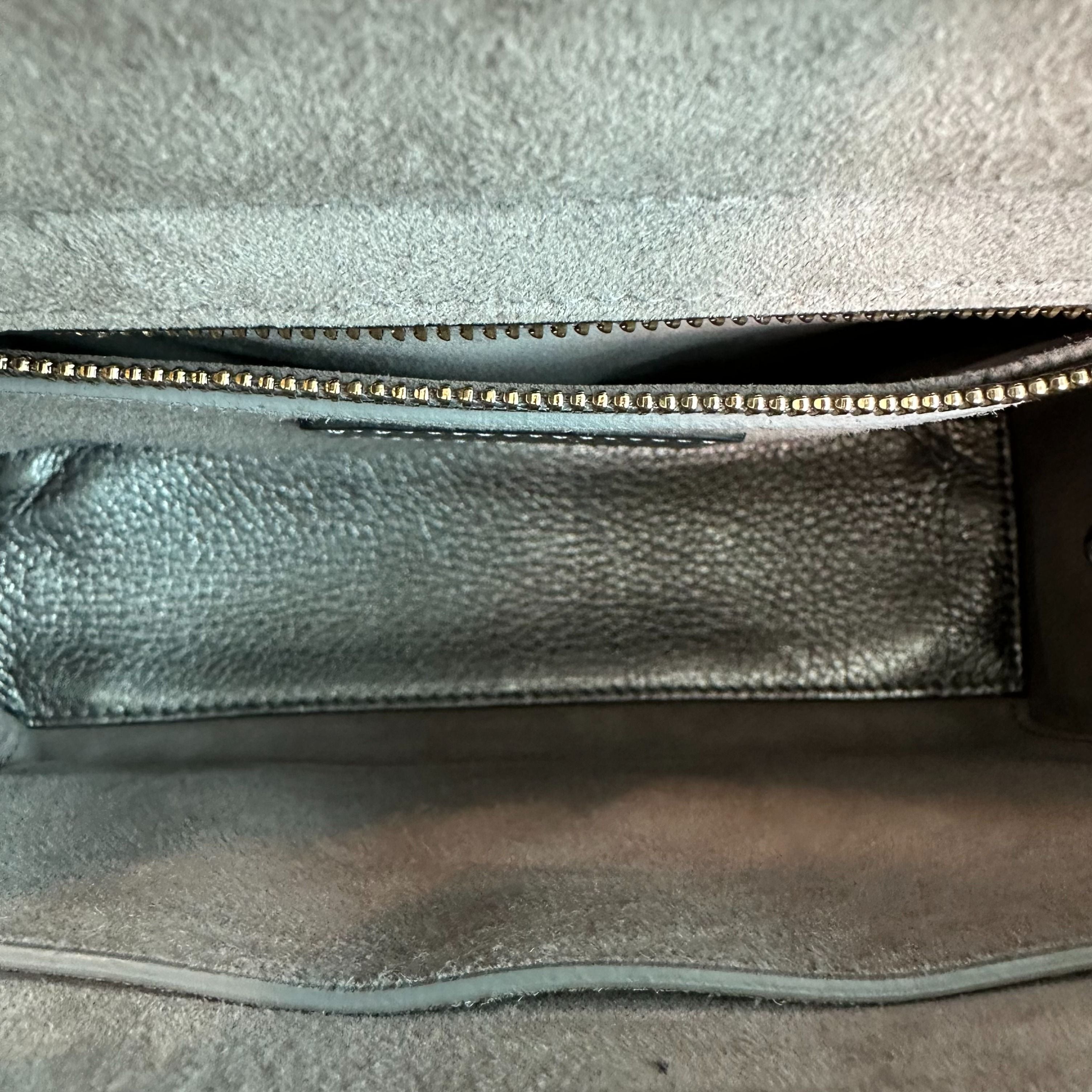 Dior Lady Small Grained Calfskin Metallic Gunmetal GHW - Luxury Evermore