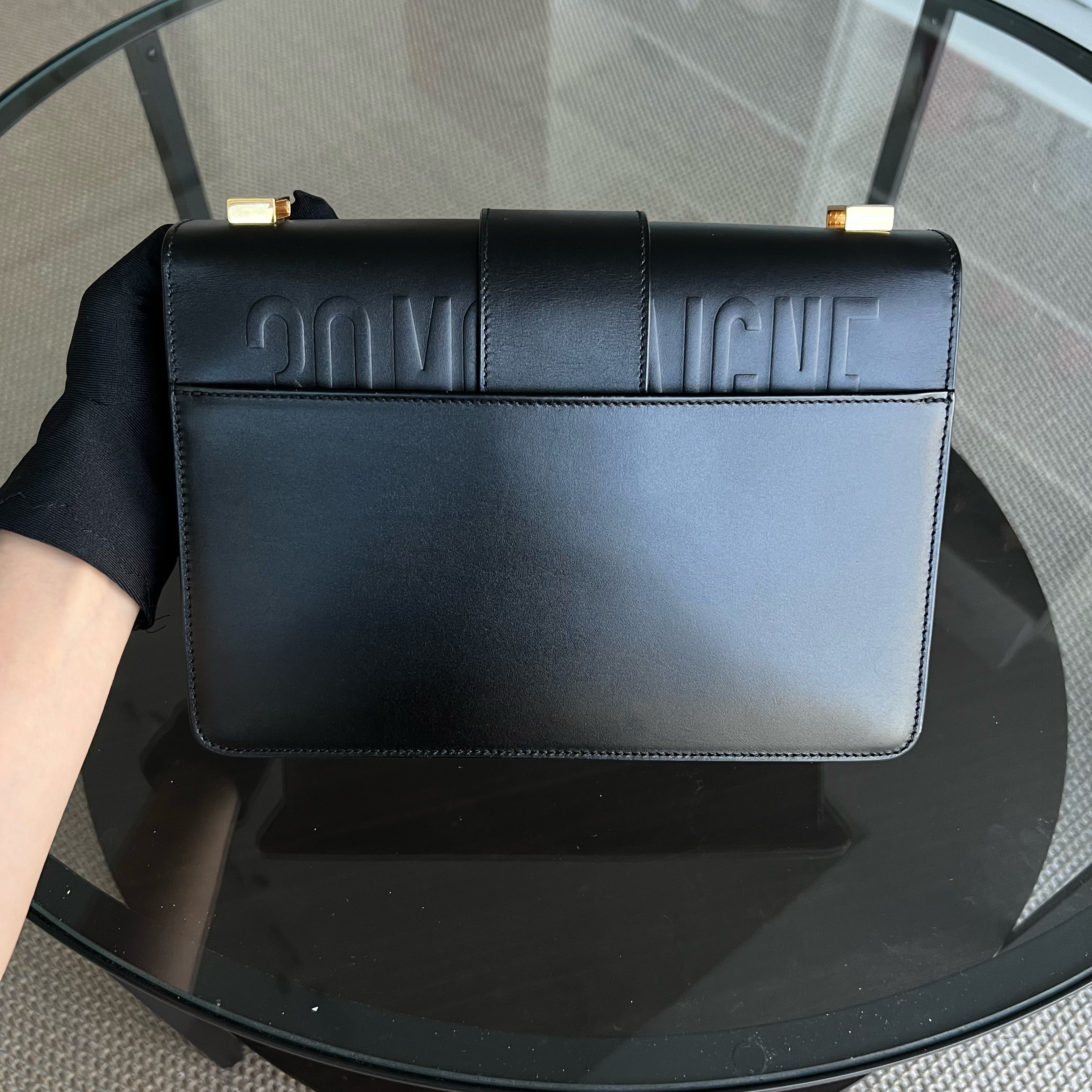 Dior Montaigne 30 Smooth Calfskin Black Golden Hardware - Luxury Evermore