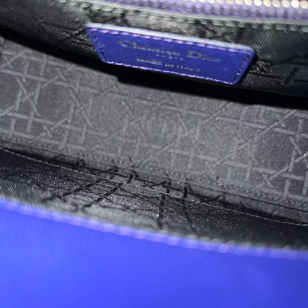 Dior My Lady Small Cannage Lambskin Dark Blue SHW - Luxury Evermore