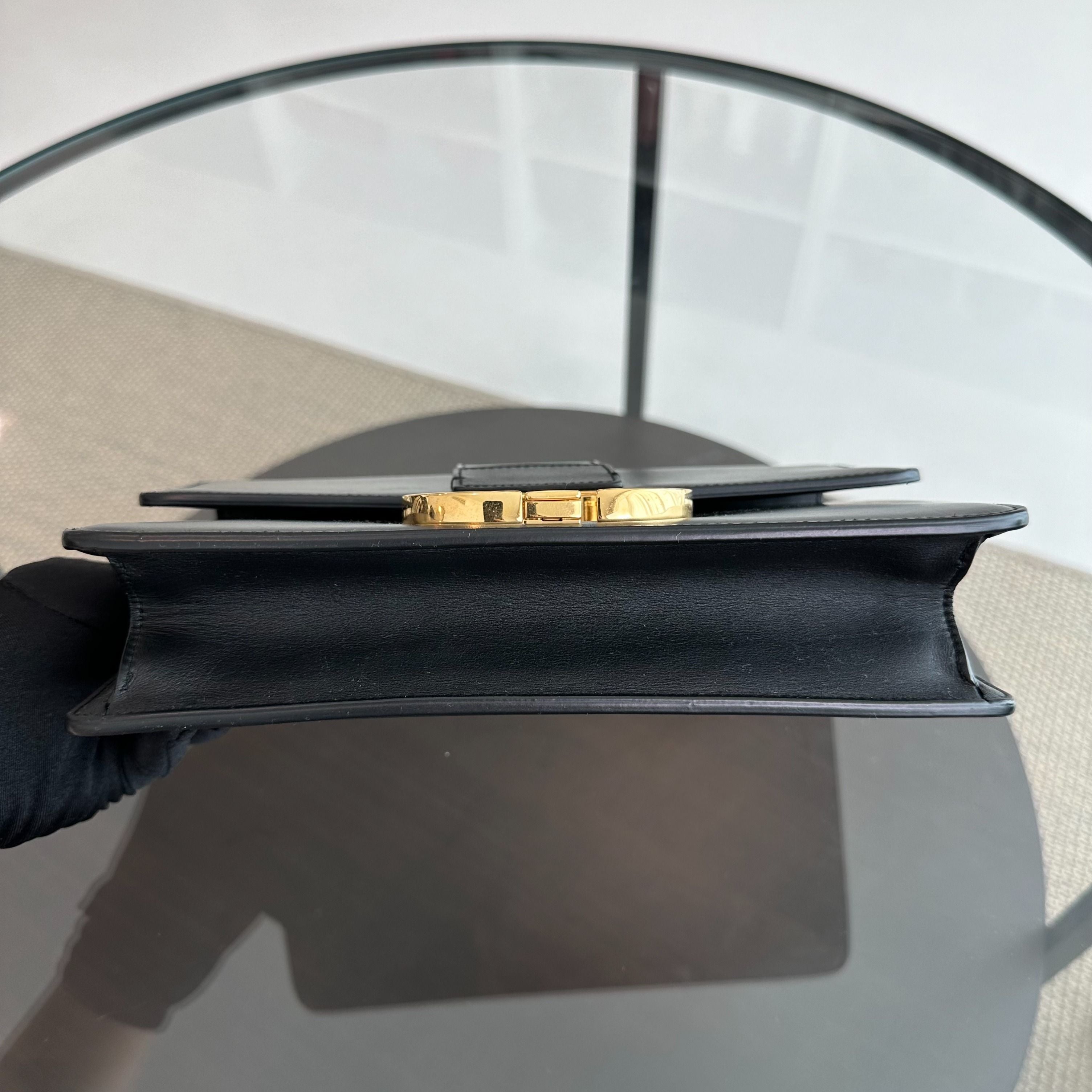 Montaigne 30 Smooth Calfskin Black GHW Shoulder Bag