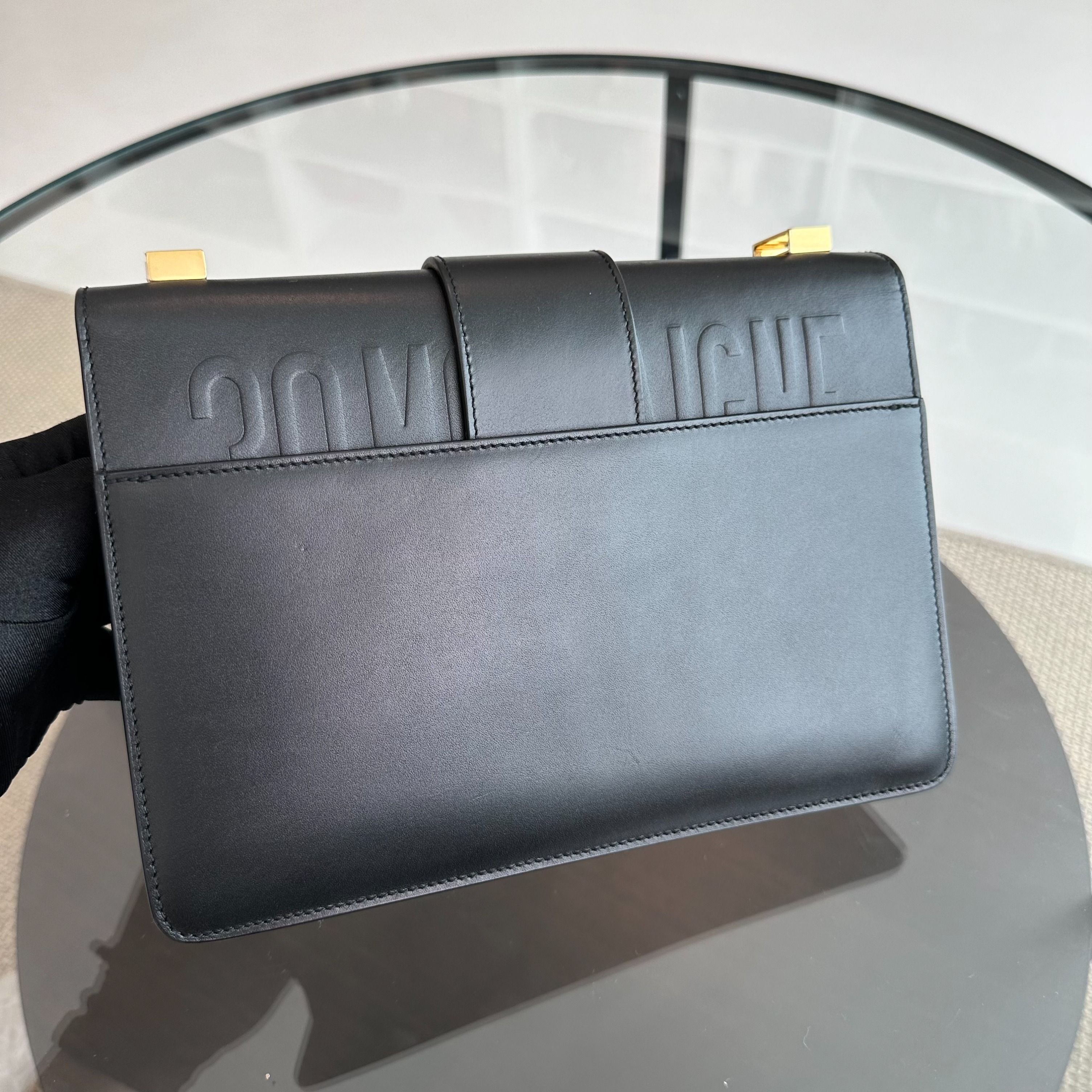 Montaigne 30 Smooth Calfskin Black GHW Shoulder Bag