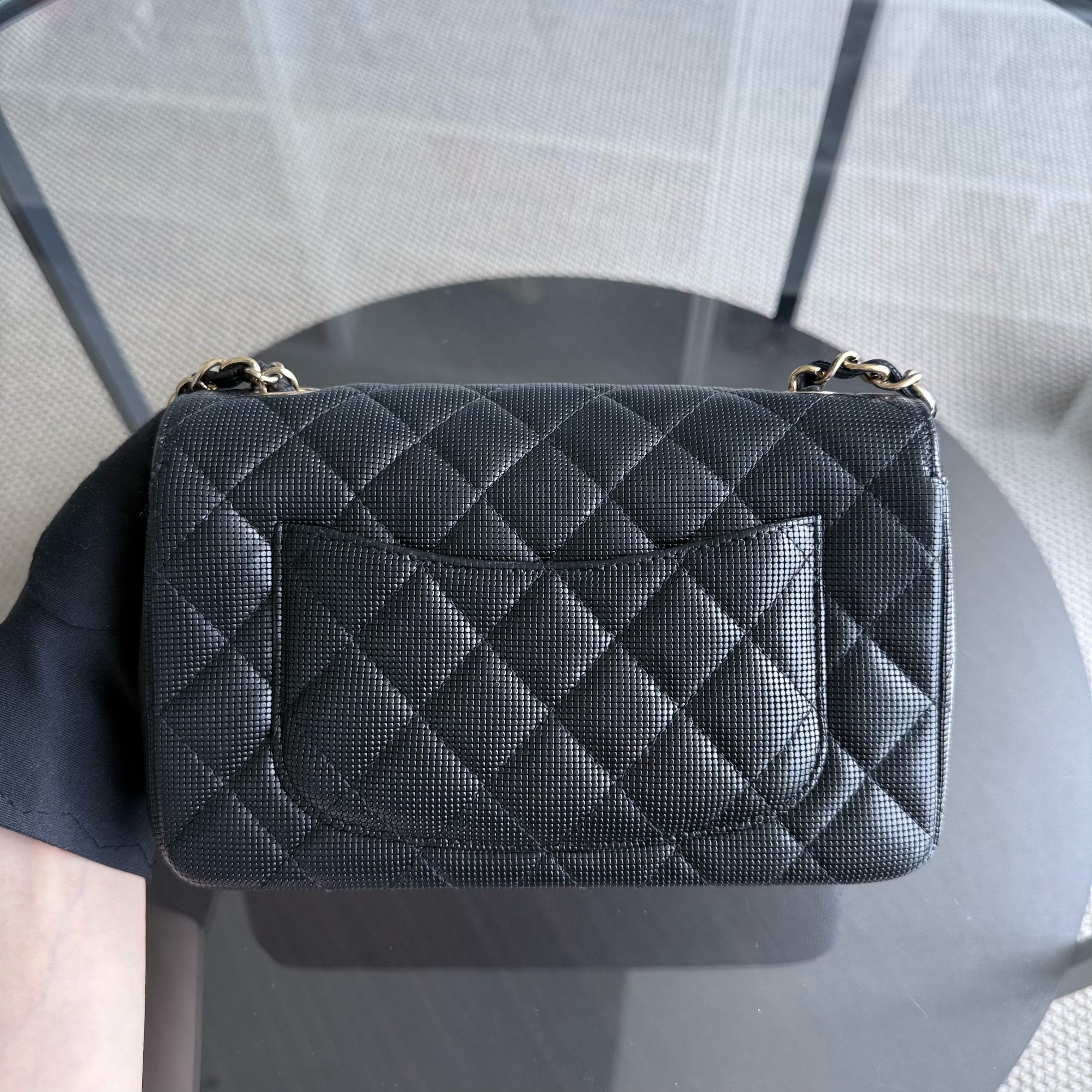 Chanel Classic Flap Mini - Pixelated Calfskin 20CM Limited Edition Quilted Black Gold Hardware Series 21