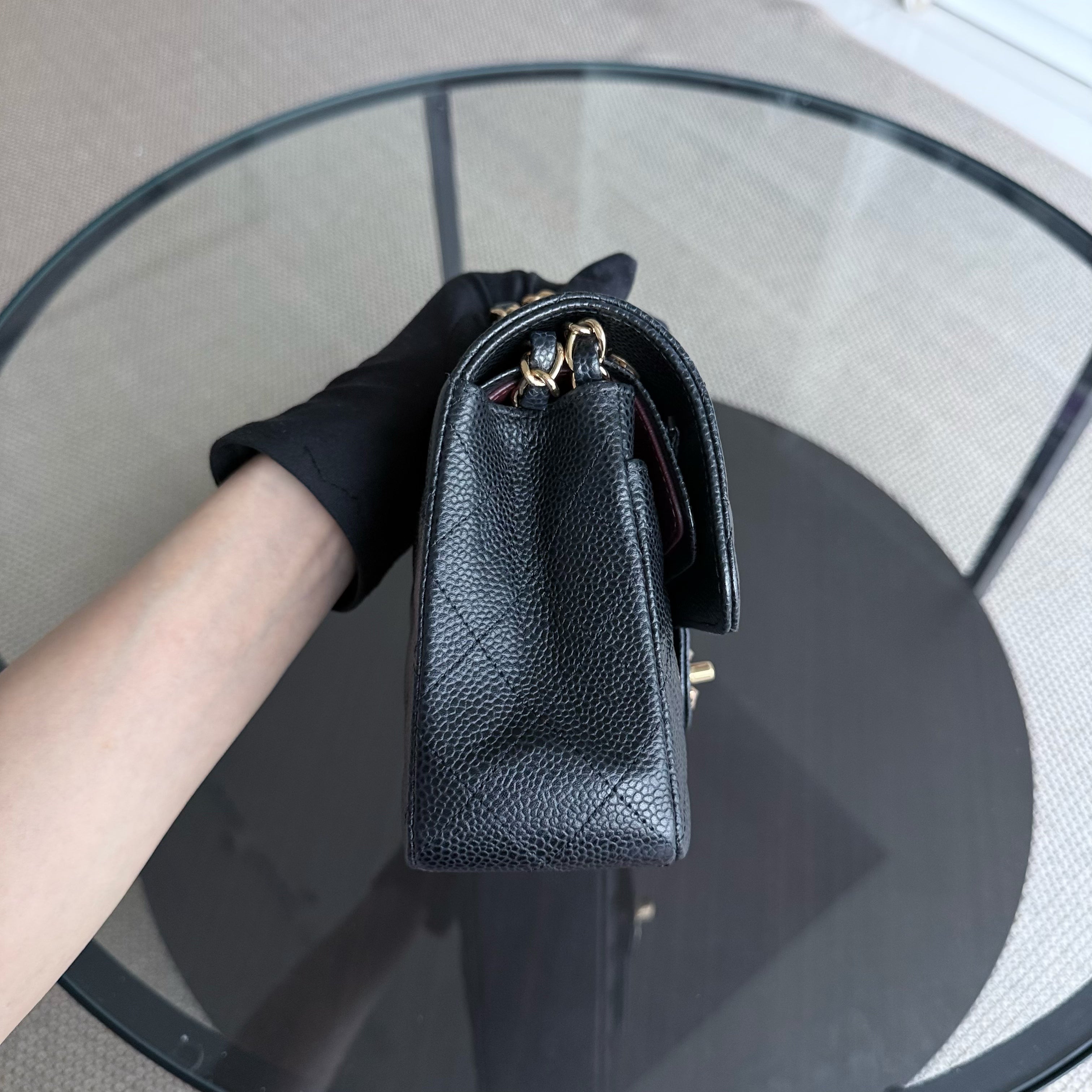 Chanel Classic Flap Small - Caviar 23CM Quilted Black Gold Hardware Series 30