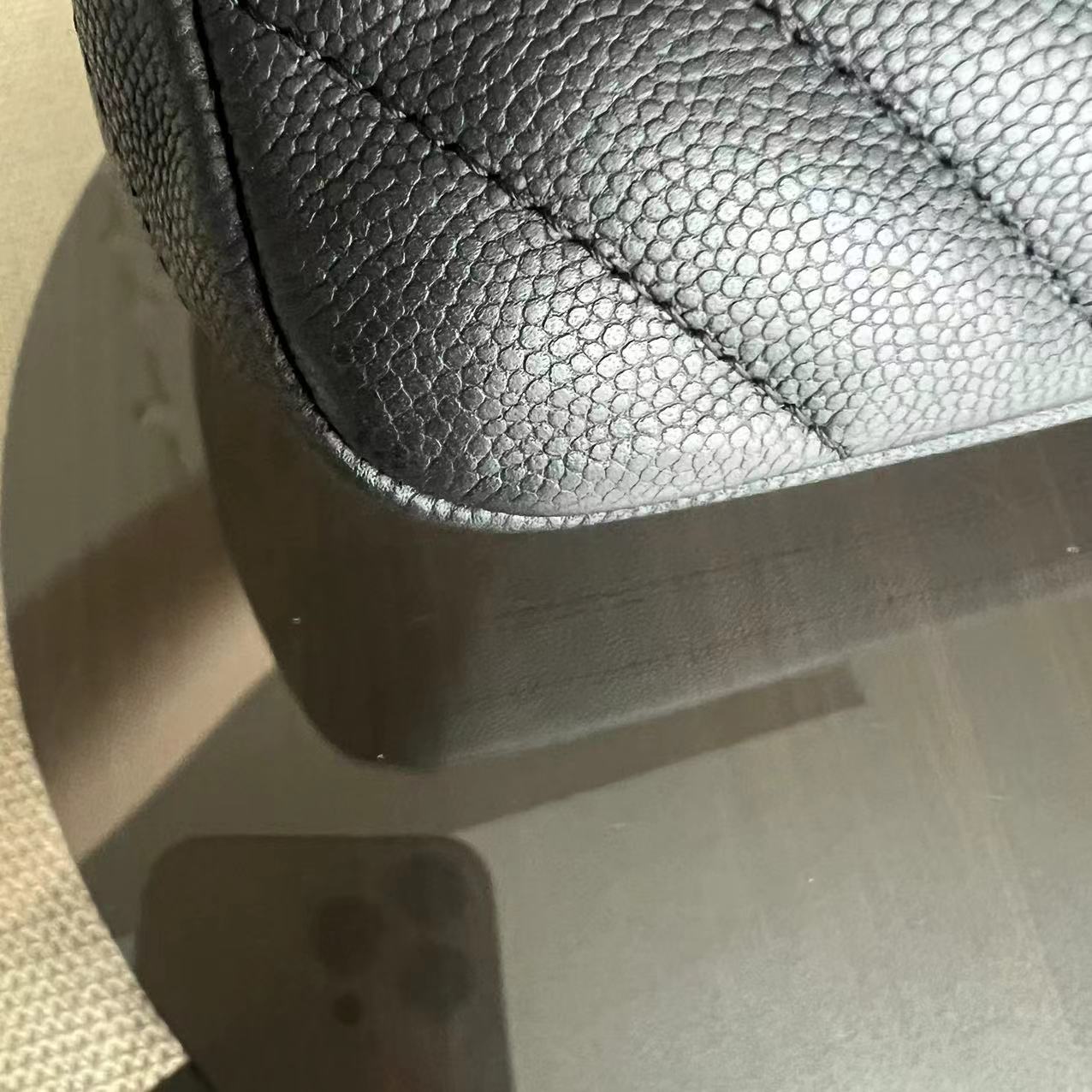 Chanel Classic Flap Medium - Caviar 25CM Chevron Grained Calfskin Black Golden Hardware Series 27