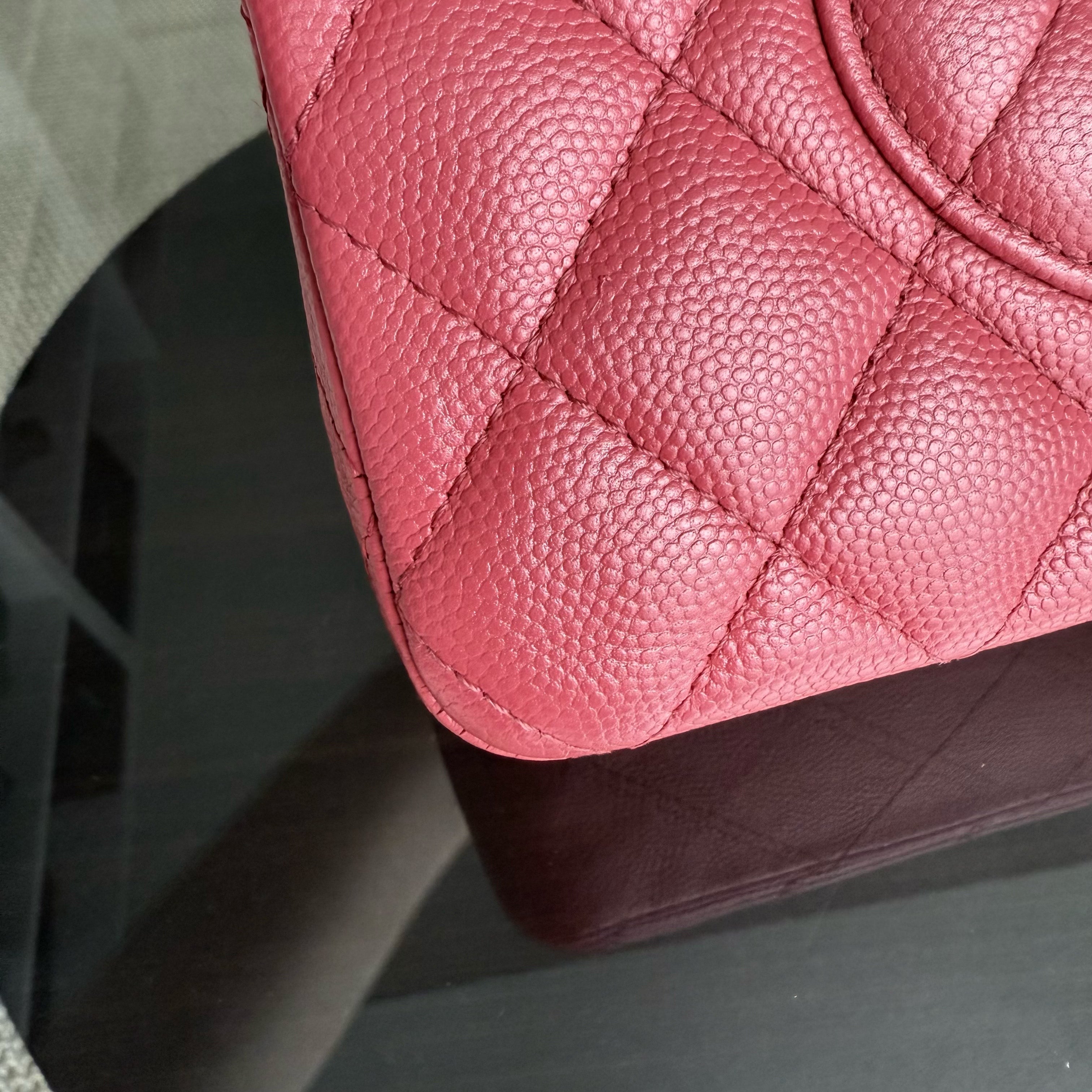 Chanel Classic Flap Medium - Caviar 25CM Quilted Hot Pink Gold Hardware Series 23