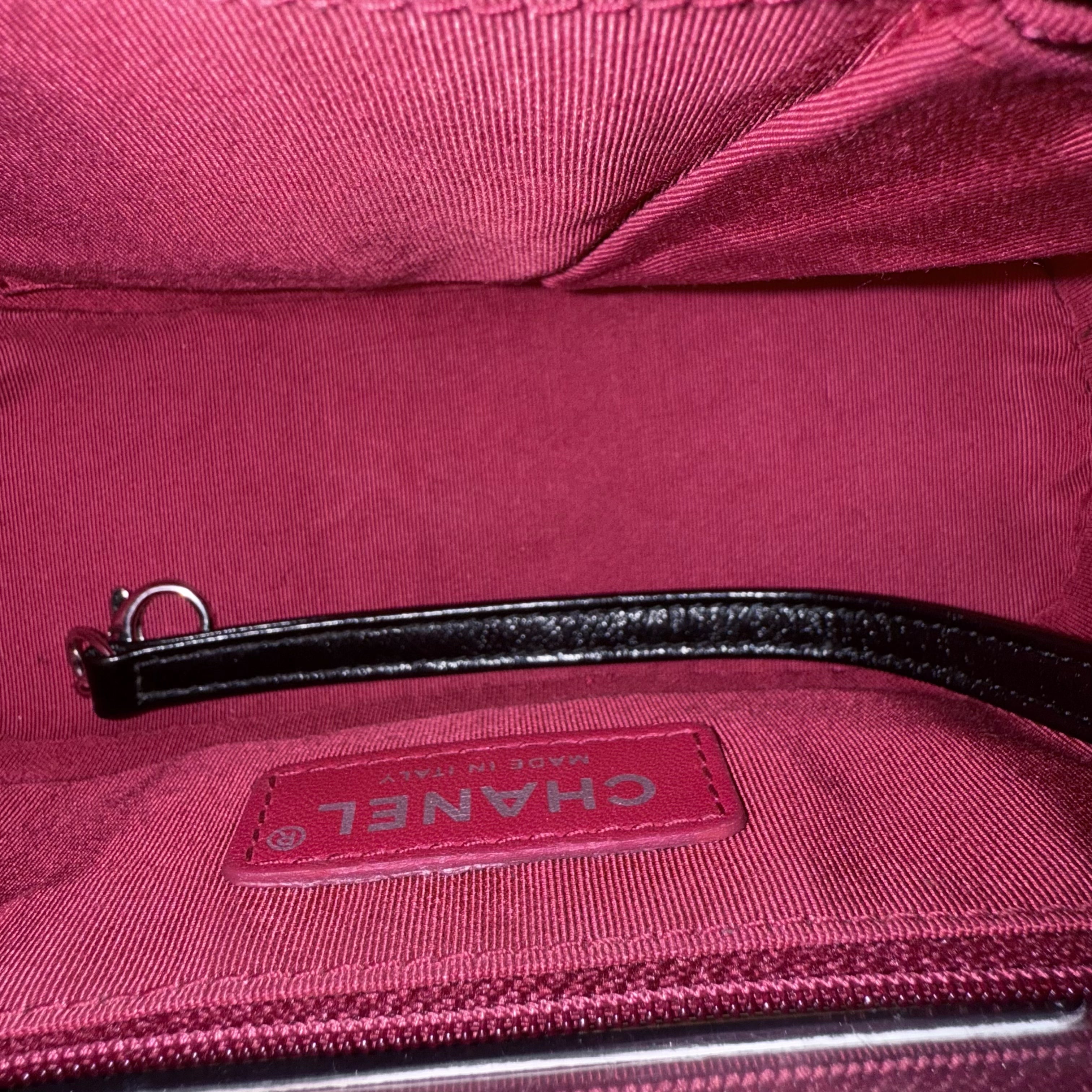 Chanel Gabrielle Small - Quilted Aged Calfskin Black Two-tone Gold Hardware Series 24