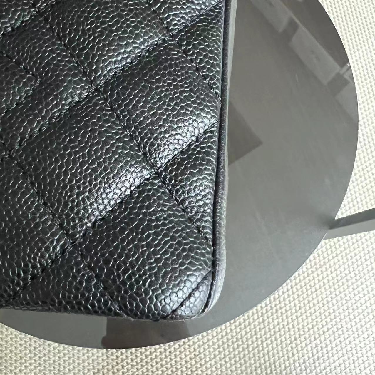 Chanel PST Petite Shopping Tote - Caviar Quilted Black Golden Hardware Series 14