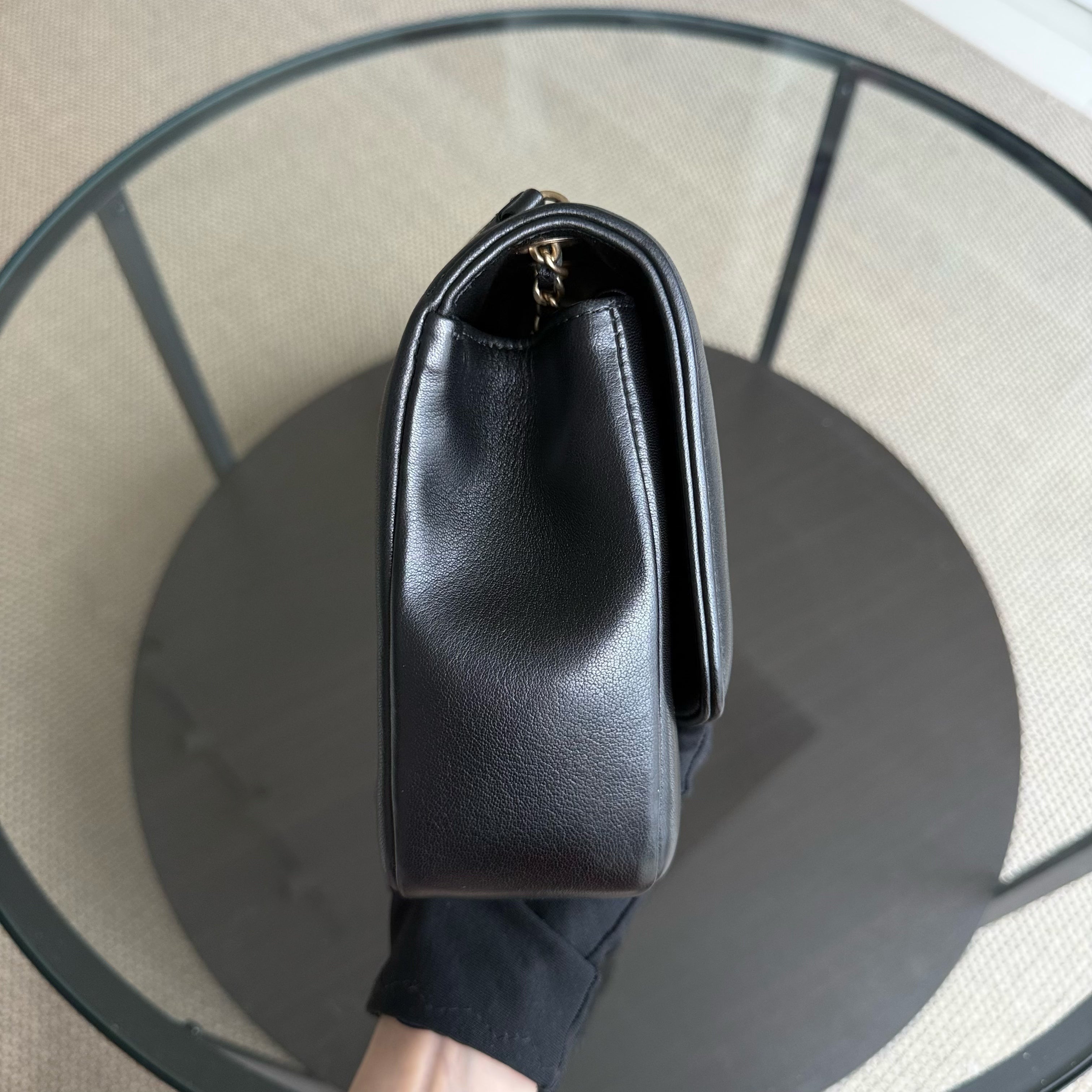 Chanel Diana Reissue - Quilted Lambskin 28CM Black Gold Hardware Series 20