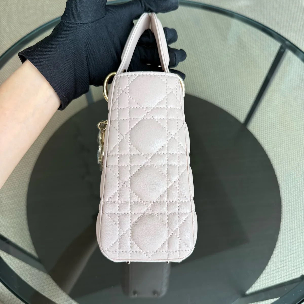 Dior Lady Small ABC - Cannage Lambskin MyABC Light Pink Gold Hardware