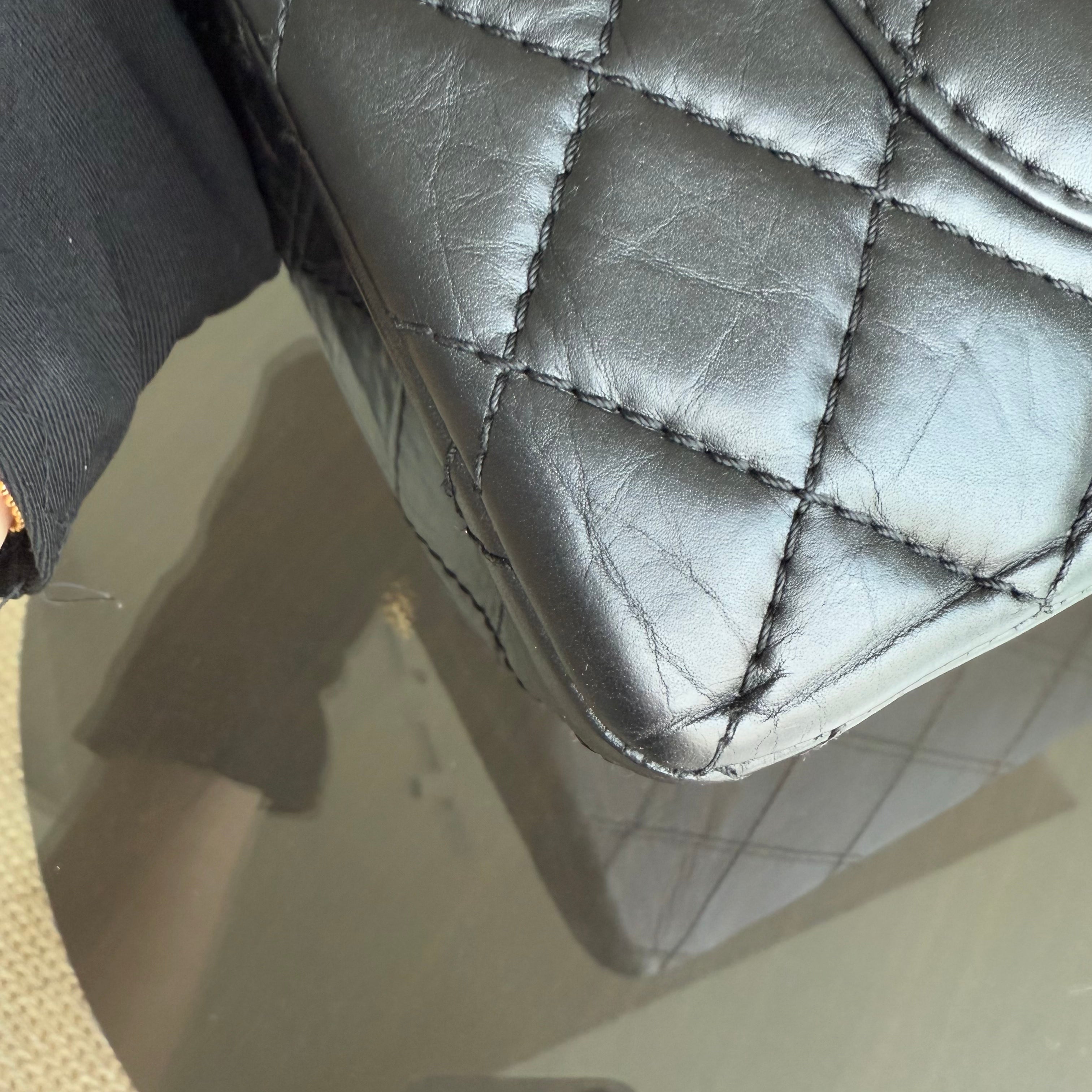 Chanel 2.55 Reissue 226 - Medium Calfskin Quilted Black Gold Hardware Series 15