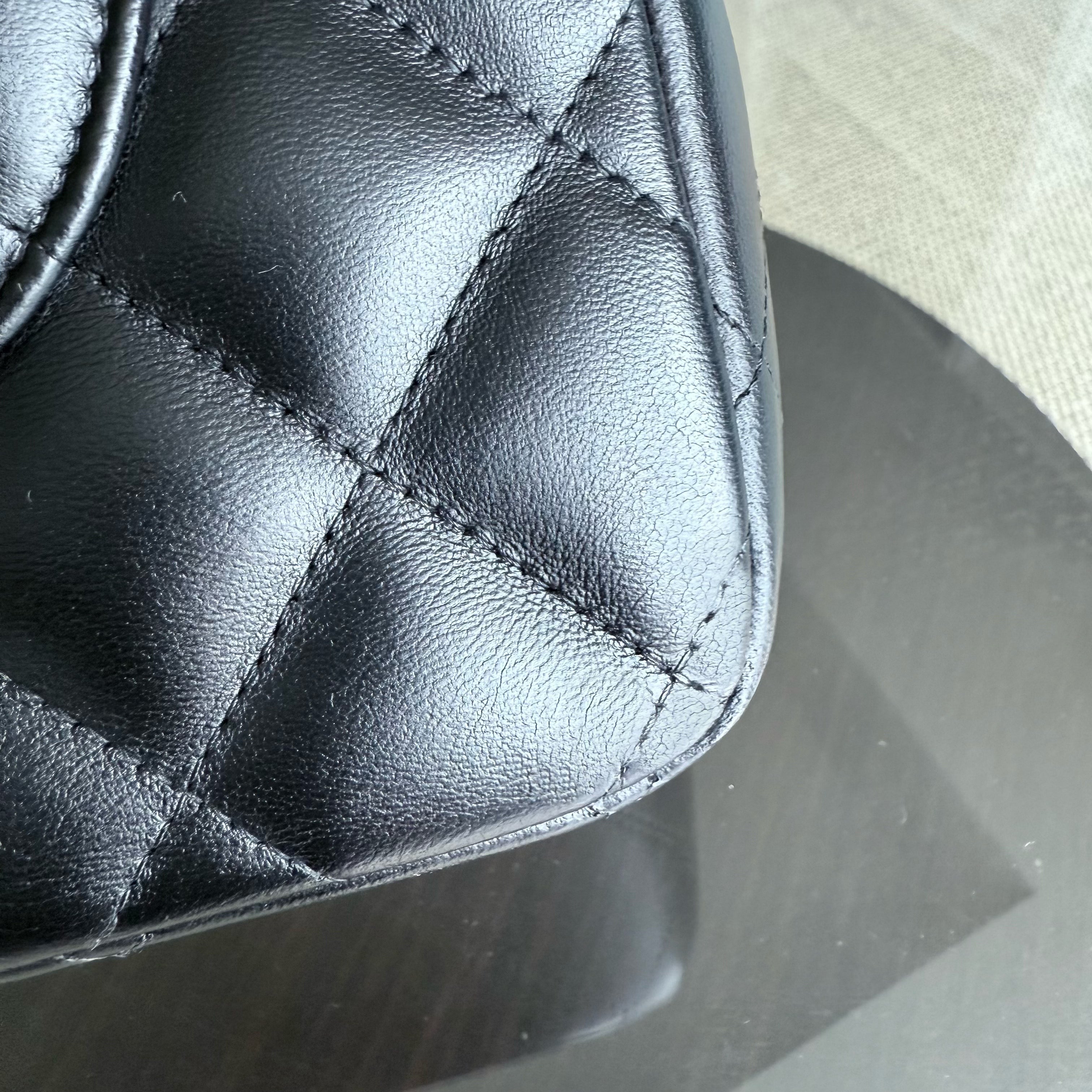 Chanel Classic Flap Jumbo - Double Flap 30CM Quilted Black Silver Hardware Series 19