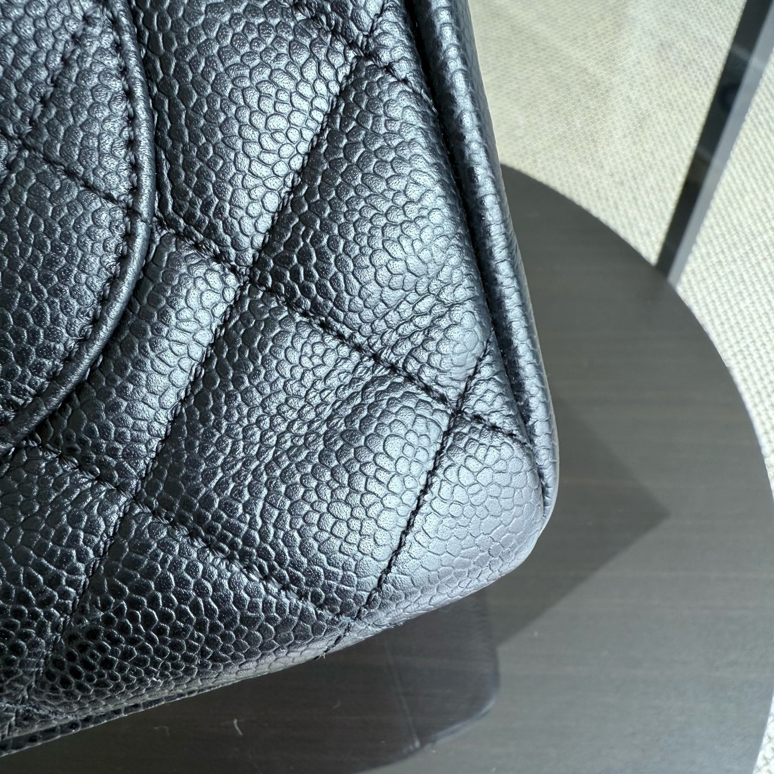 Chanel GST Grand Shopping Tote - Caviar Quilted Black Gold Hardware Series 11
