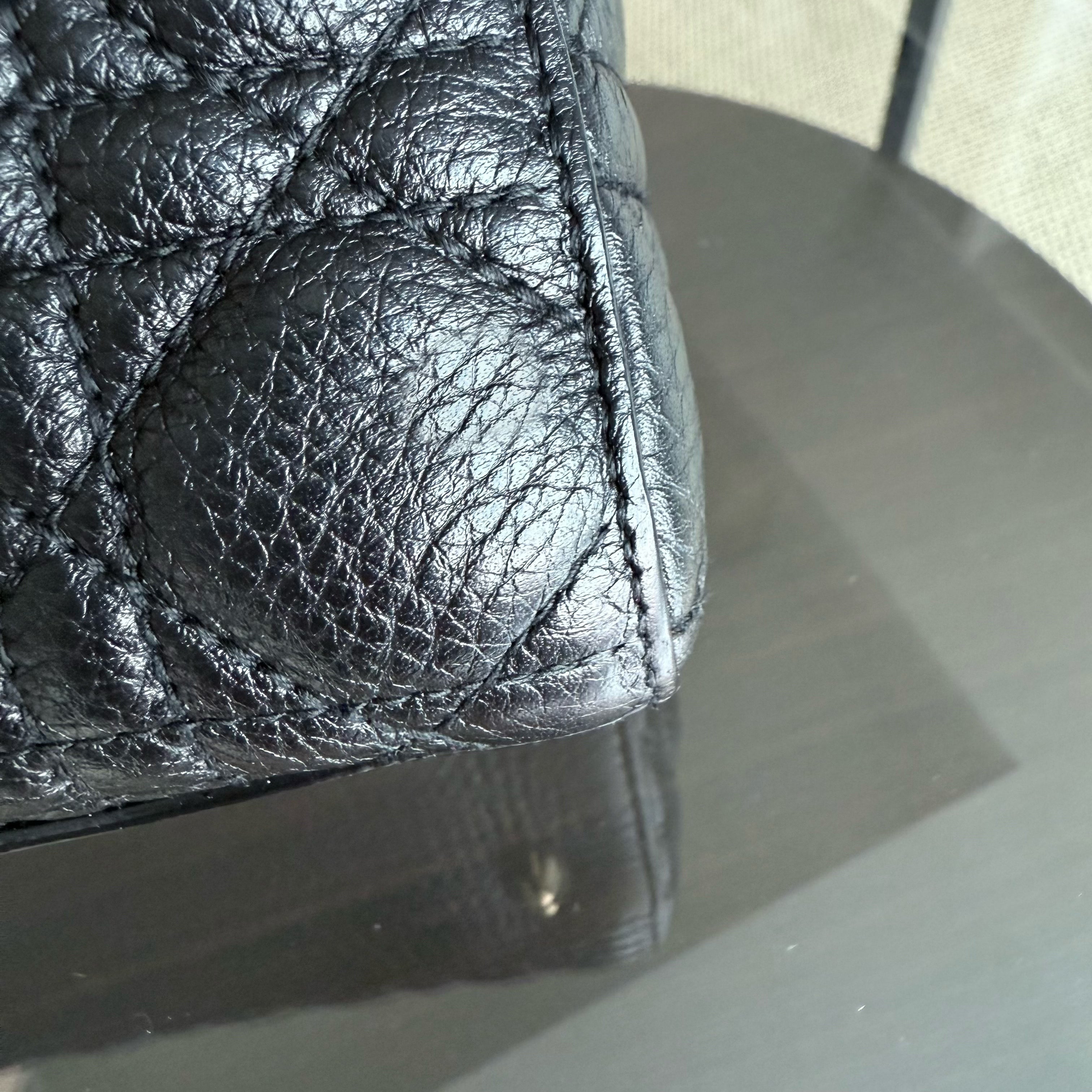 Dior Lady Small Flap - Grained Calfskin Caviar Cannage Black Gold Hardware